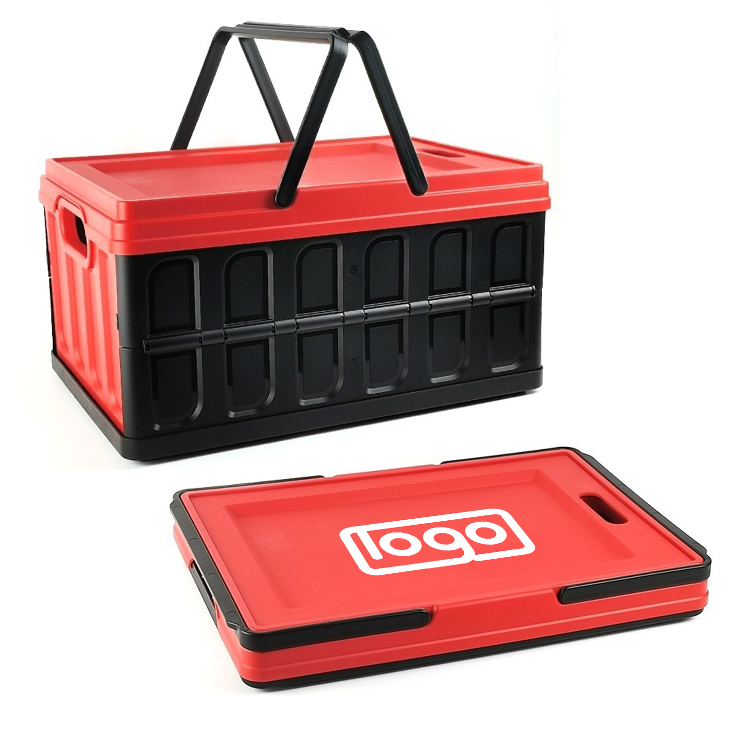 Foldable Stackable Plastic Storage Bin for Car Outdoor 6