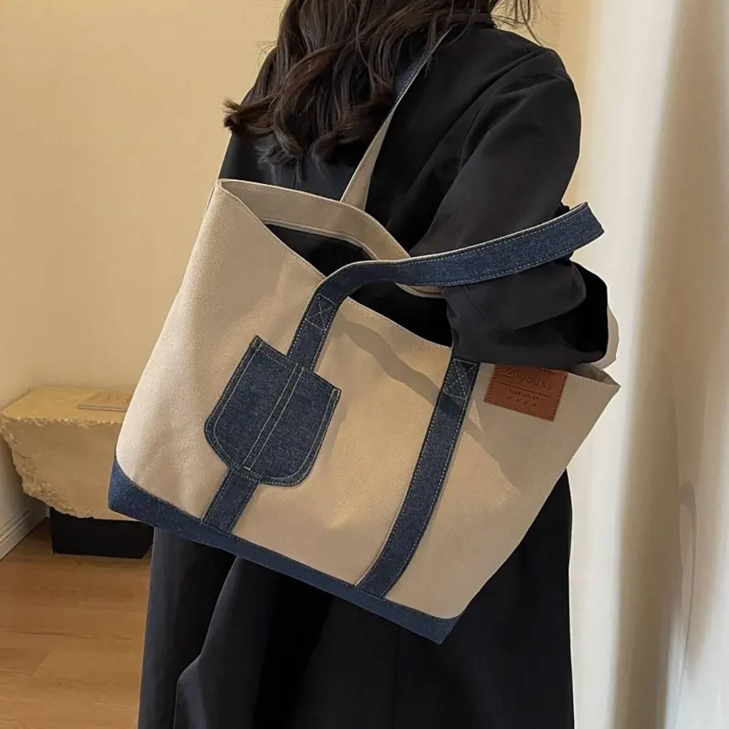 Travel Canvas Tote Bag, custom tote bag with logo imprint 5