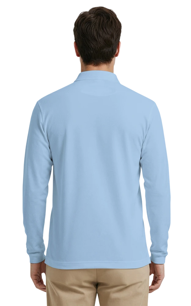 Adult Superblend L/S Pocketed Polo 45