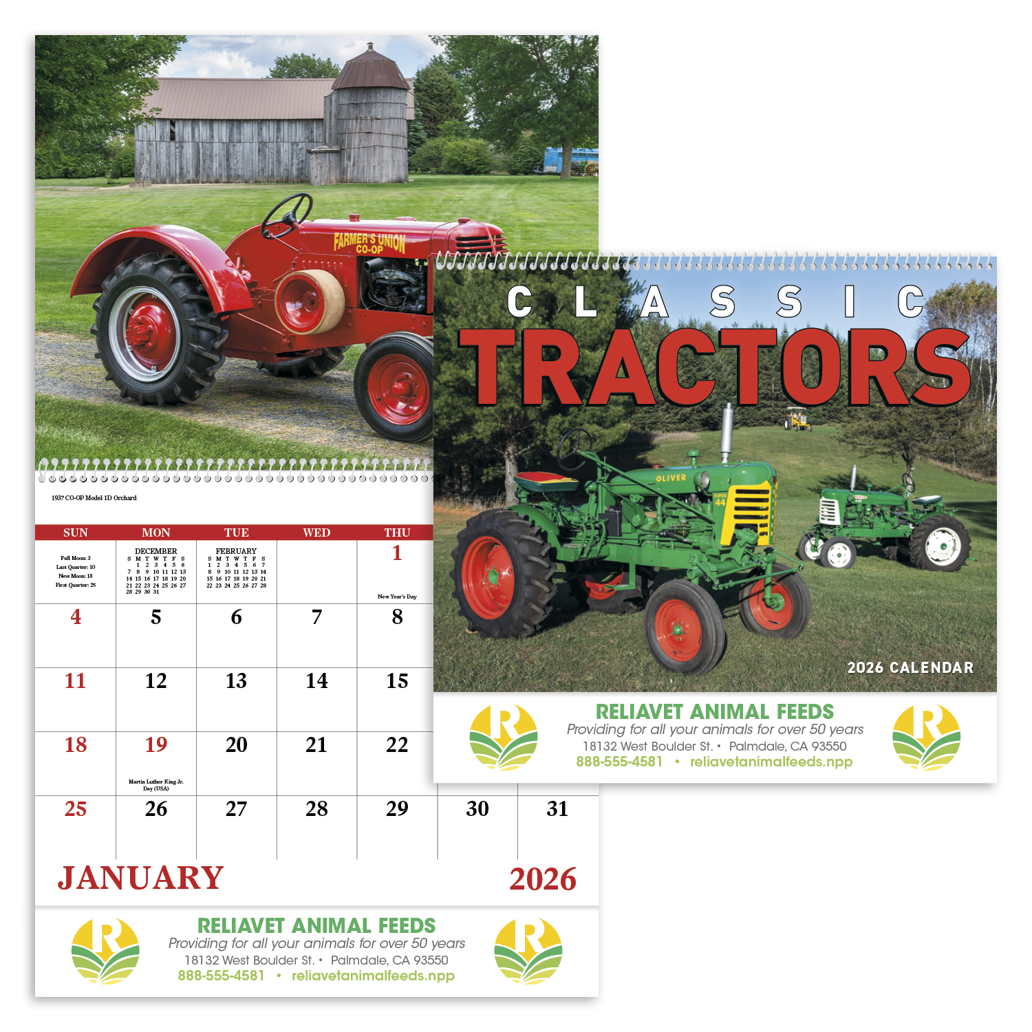 Good Value™ Classic Tractor - Spiral Calendar 28