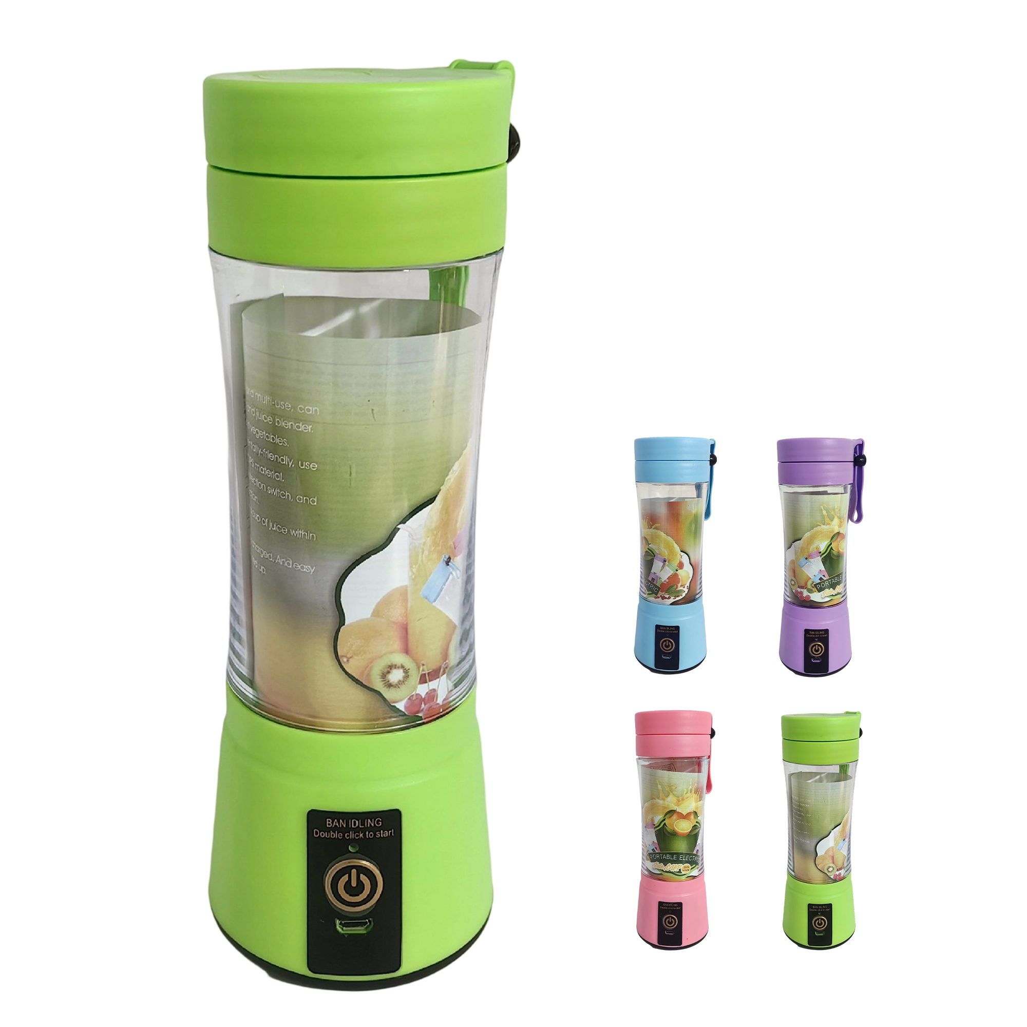 Portable Personal Blender Bottle 9.2" x 3.1" Rechargeable 6