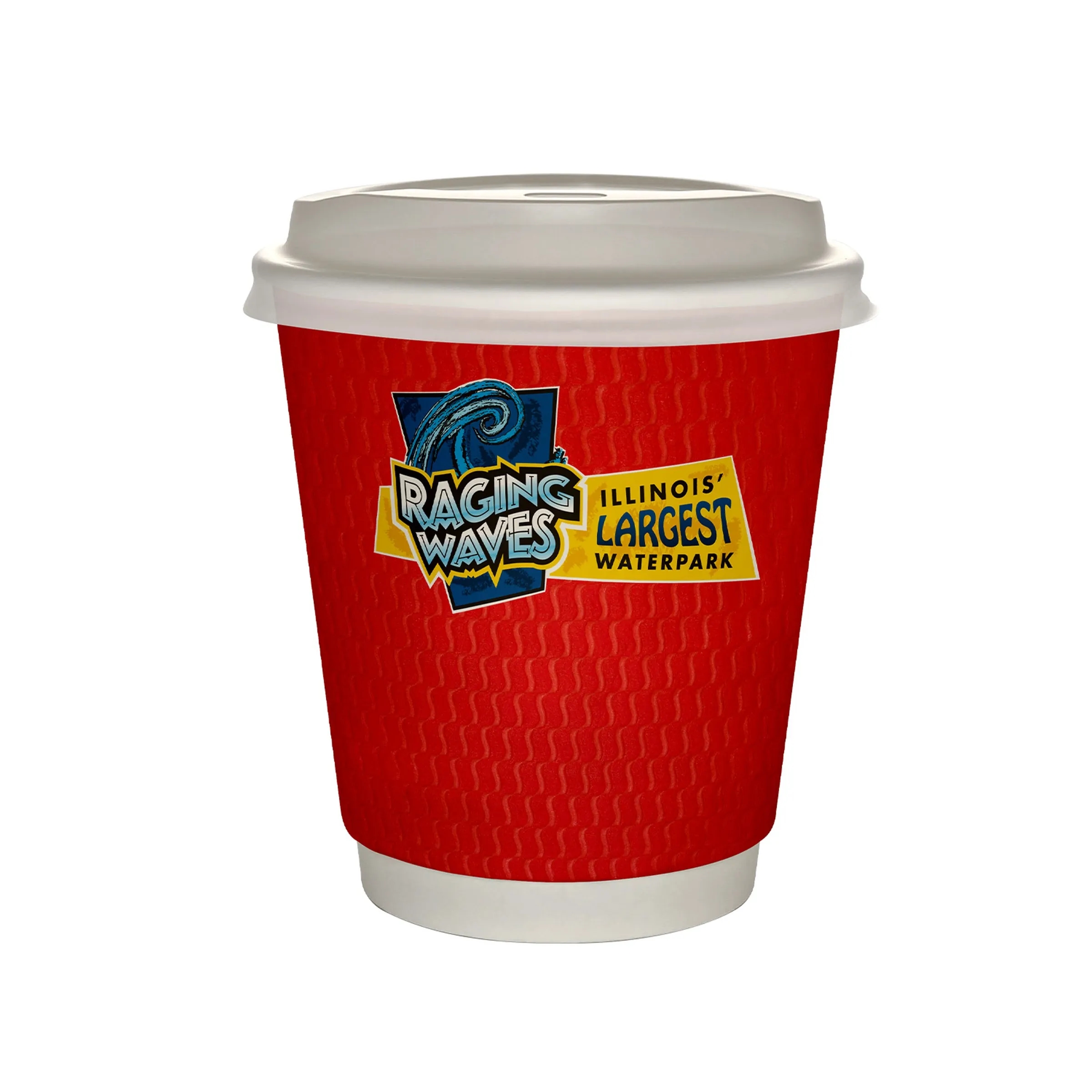 10 oz Full Color Wave Insulated Paper Cup With Lid 6