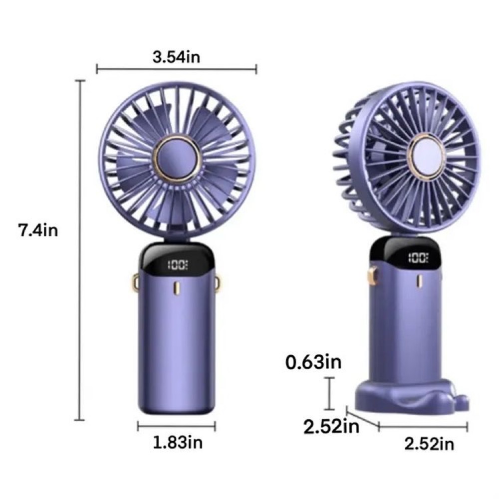 Foldable LED Neck Fan with Phone Stand 1
