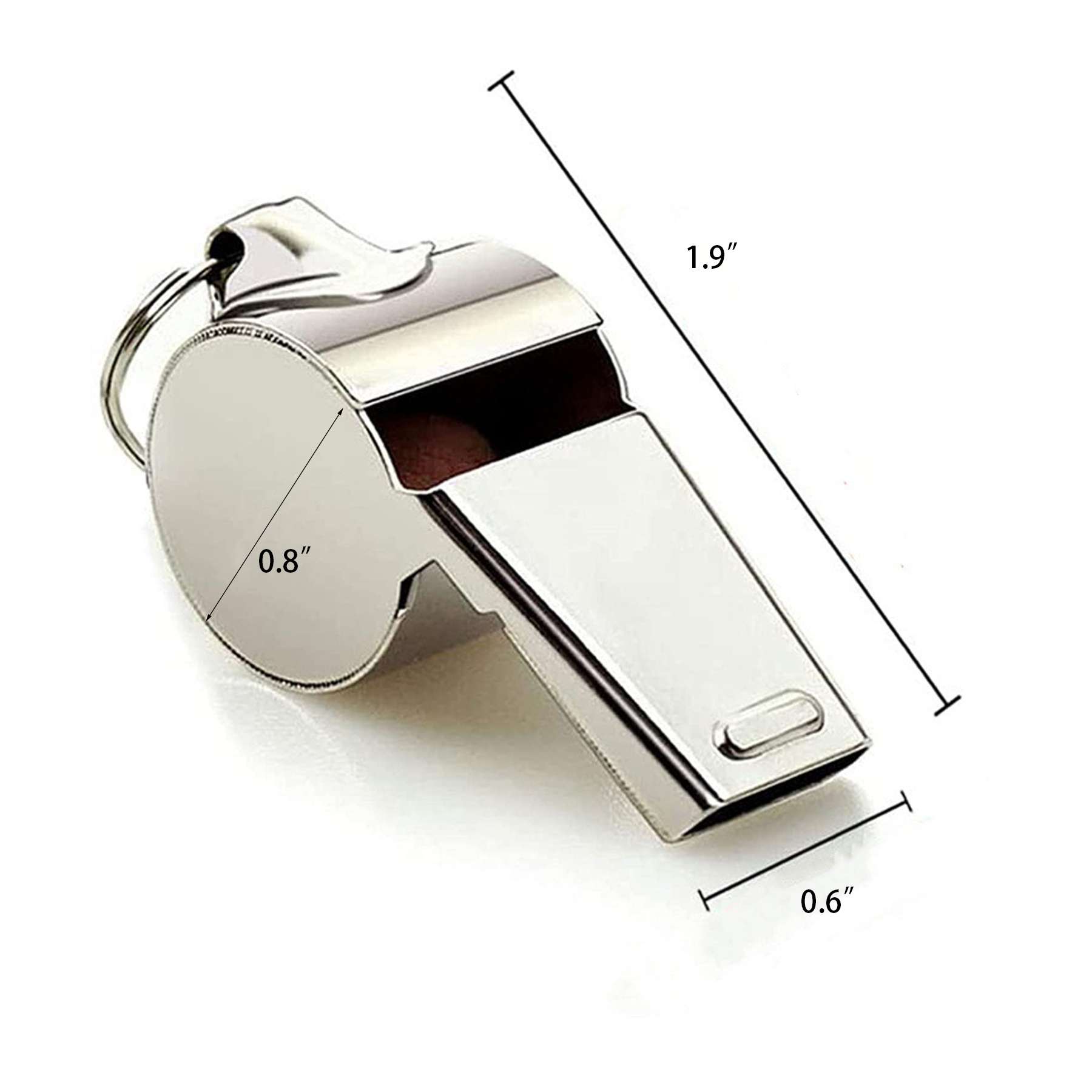 Stainless Steel Sports Whistles with Lanyard 1