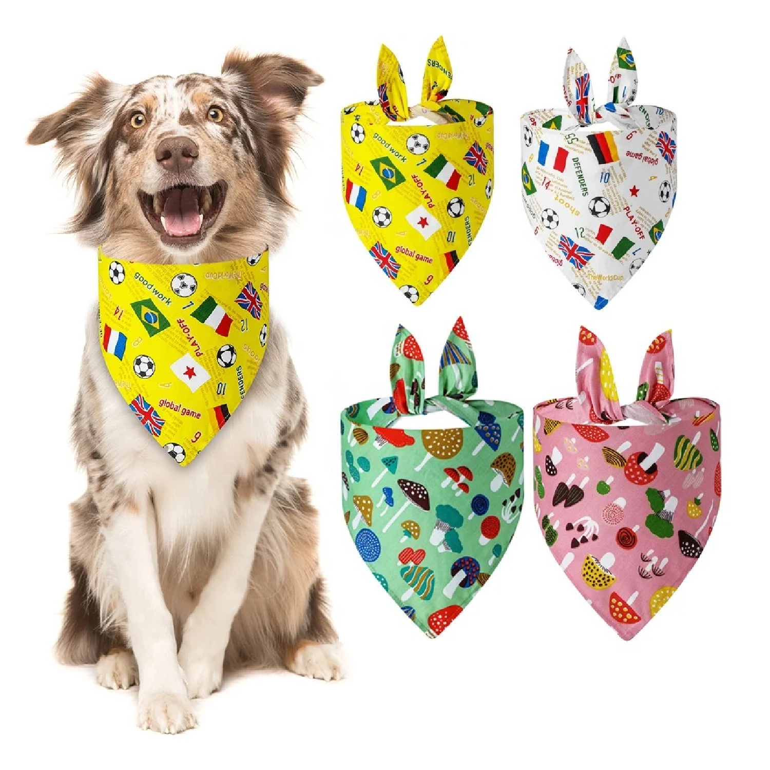 Triangle Hemmed Polyester Pet Bandana 4
