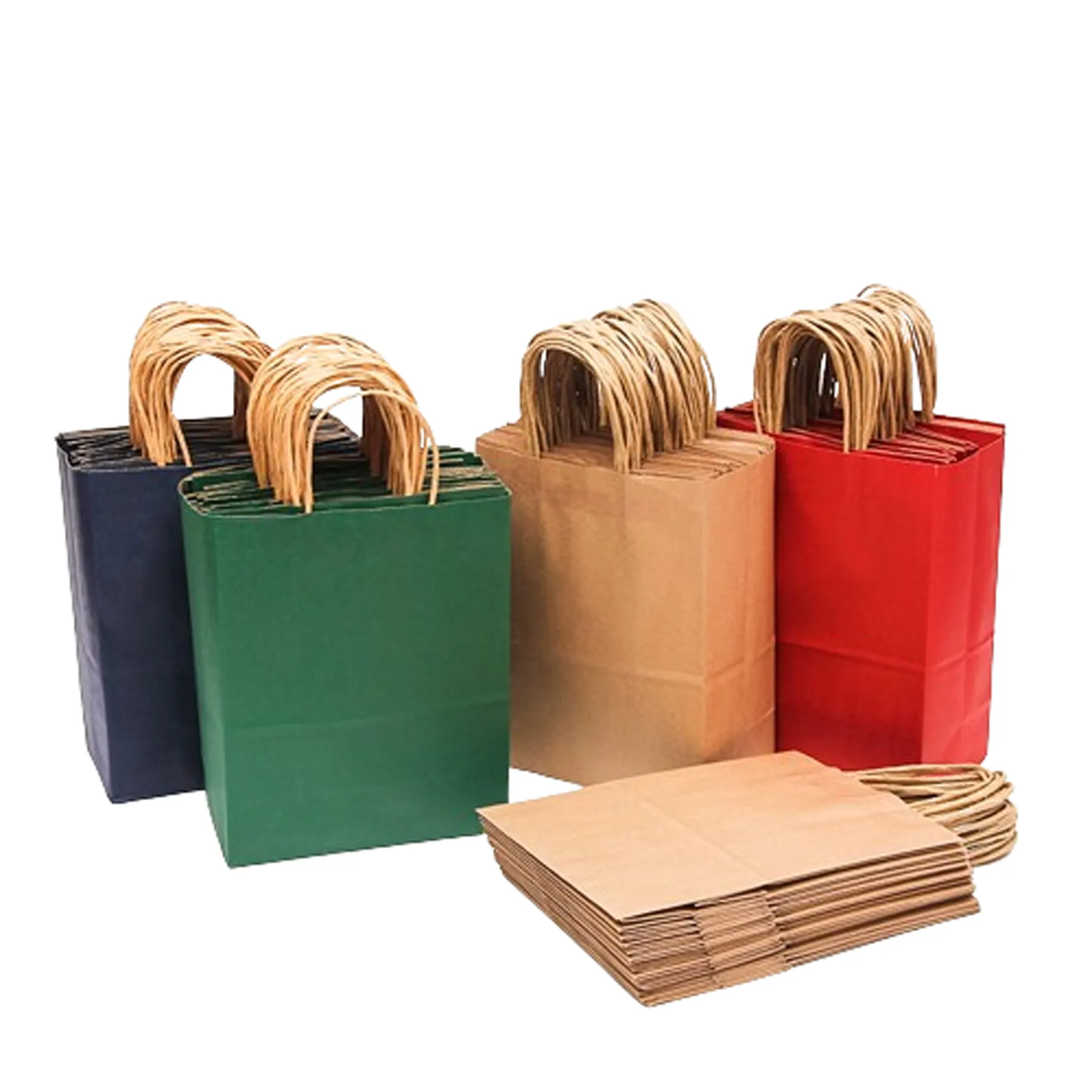 Color Kraft Paper Bags / Customizable 2