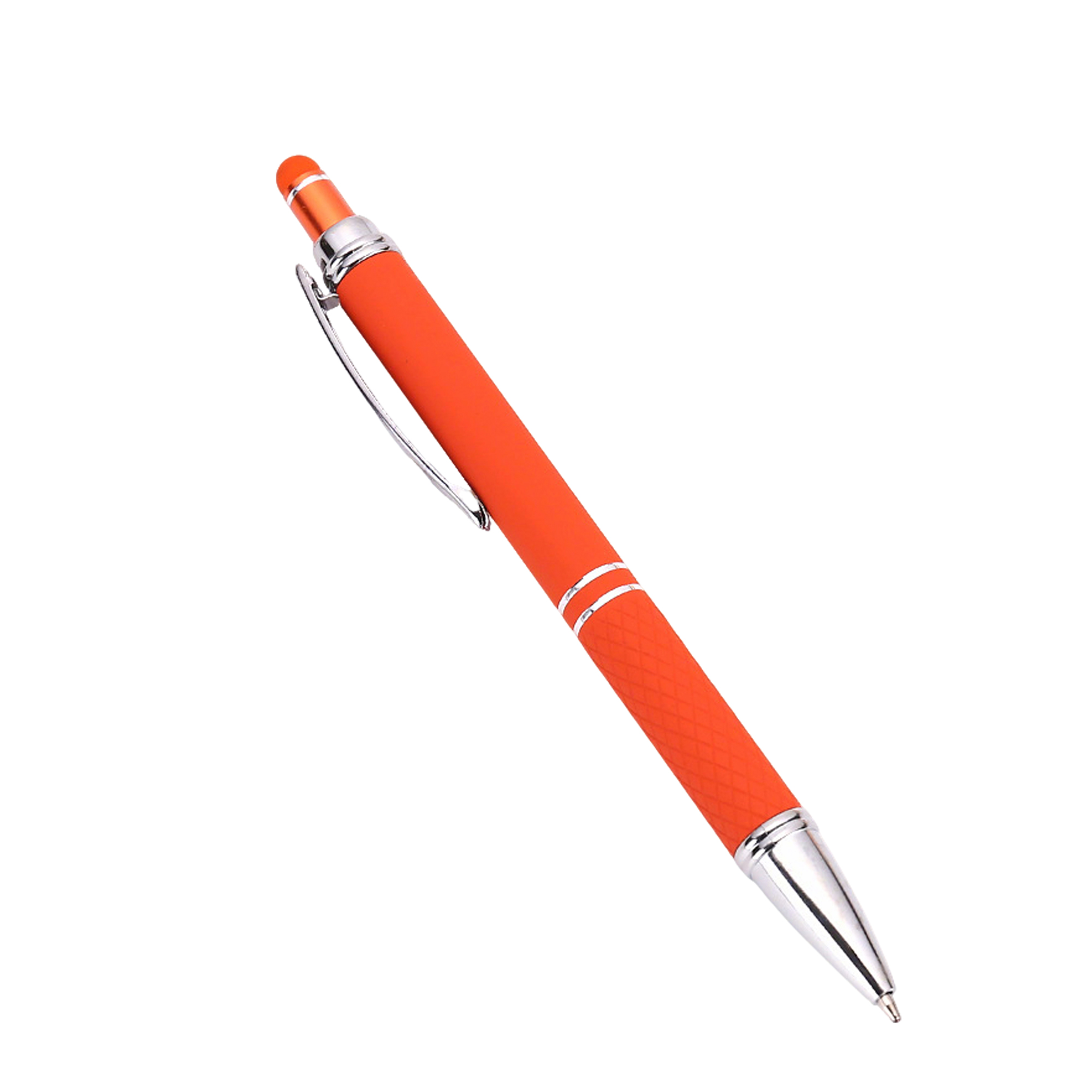 Metallic Stylus Ballpoint Pen With Soft Touch 5.5" Length 5