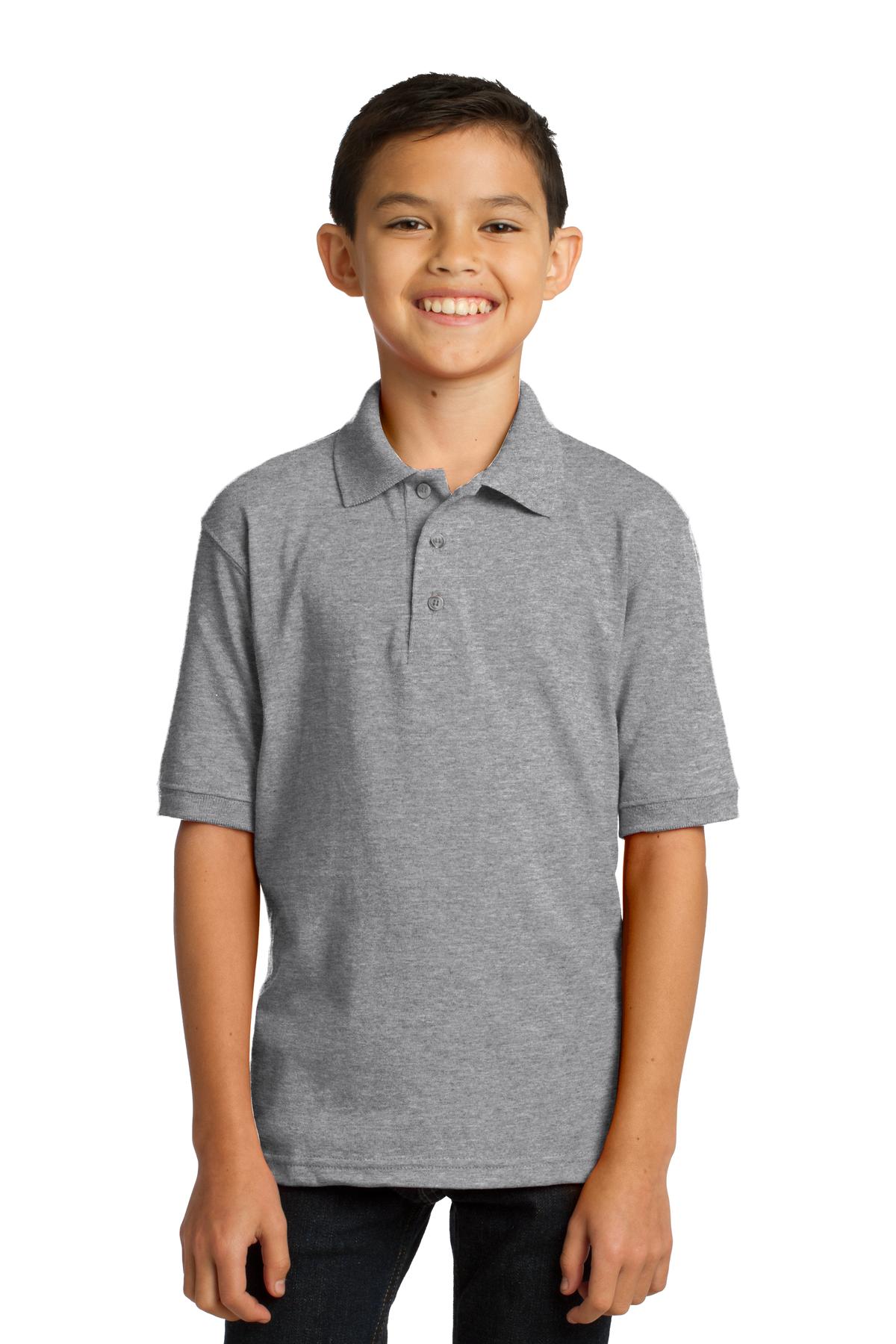 Port & Co Youth Core Blend Jersey Knit Polo. KP55Y 25