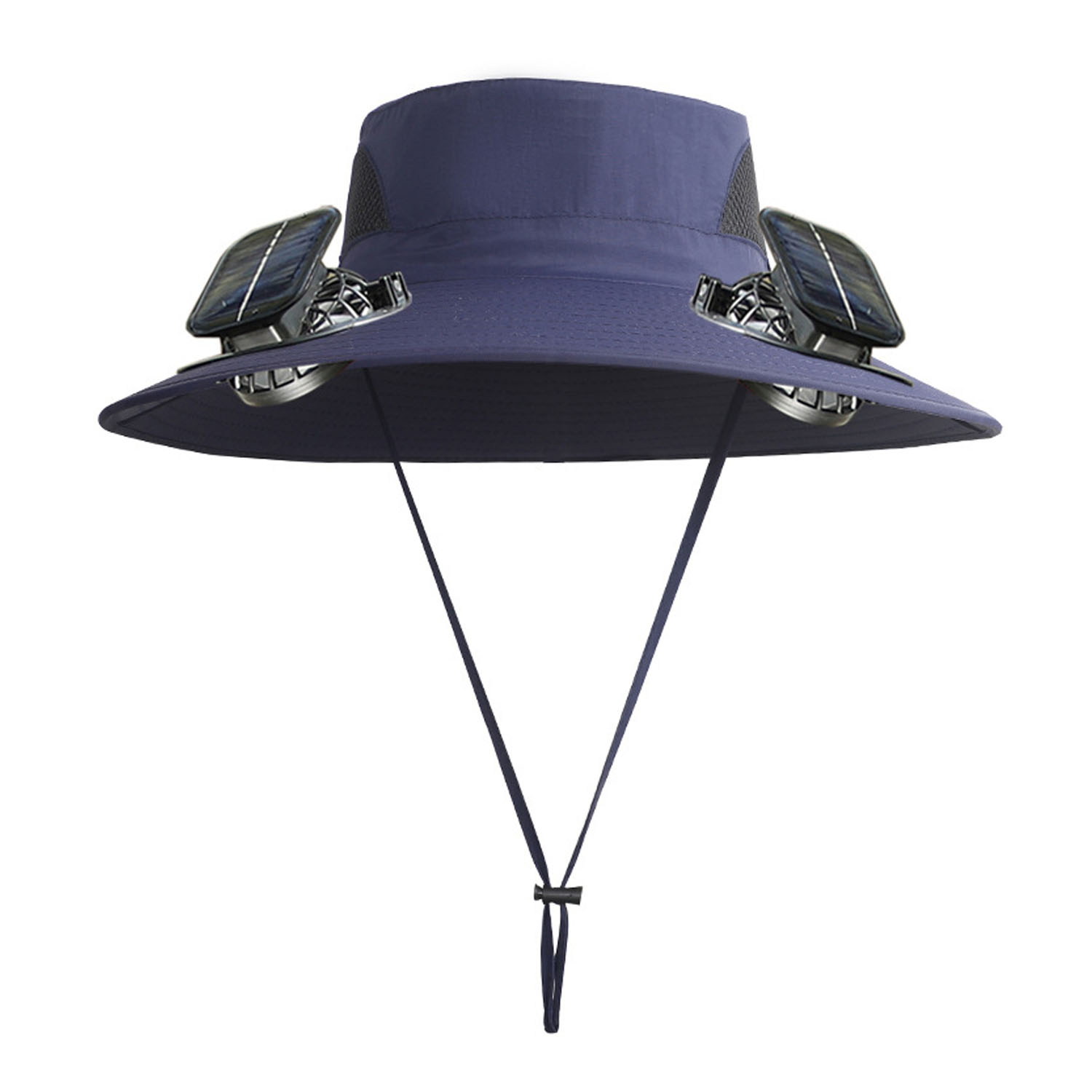 Wide Brim Waterproof Polyester Bucket Hat w/ Fans 5