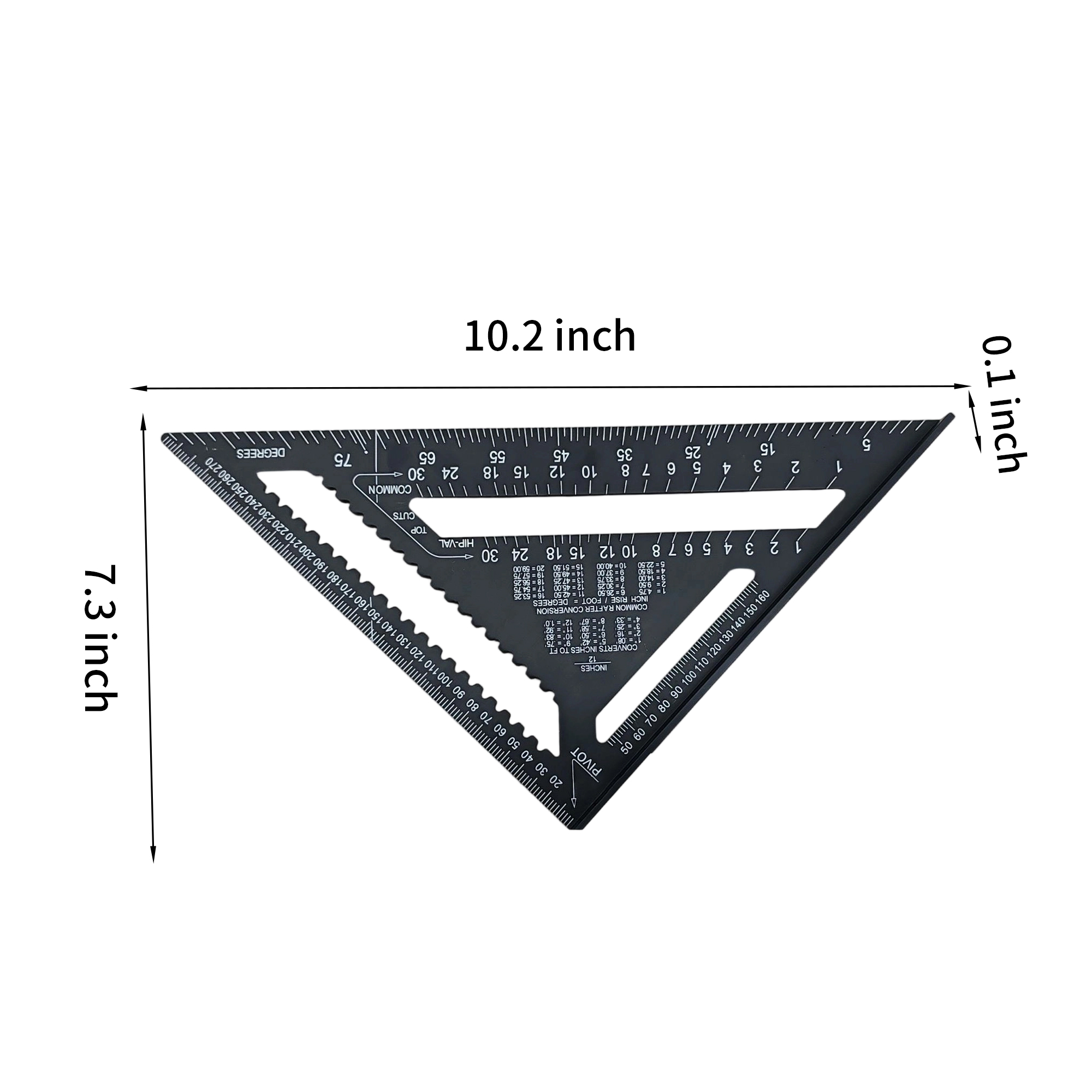 Aluminum Alloy Triangle Ruler 7" For Drafting And Design 2