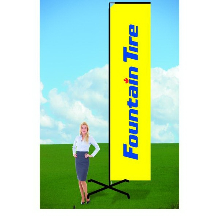 11ft Custom Flag with X Stand-Double