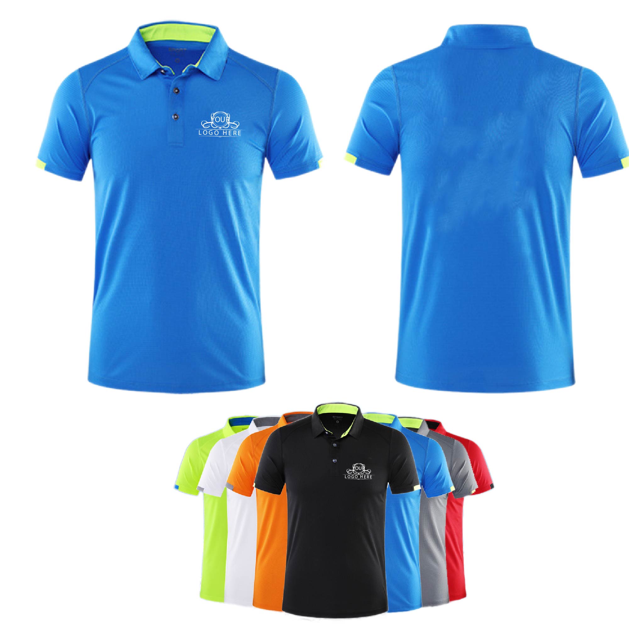 Men's Moisture Wicking Short Sleeve Polo 1