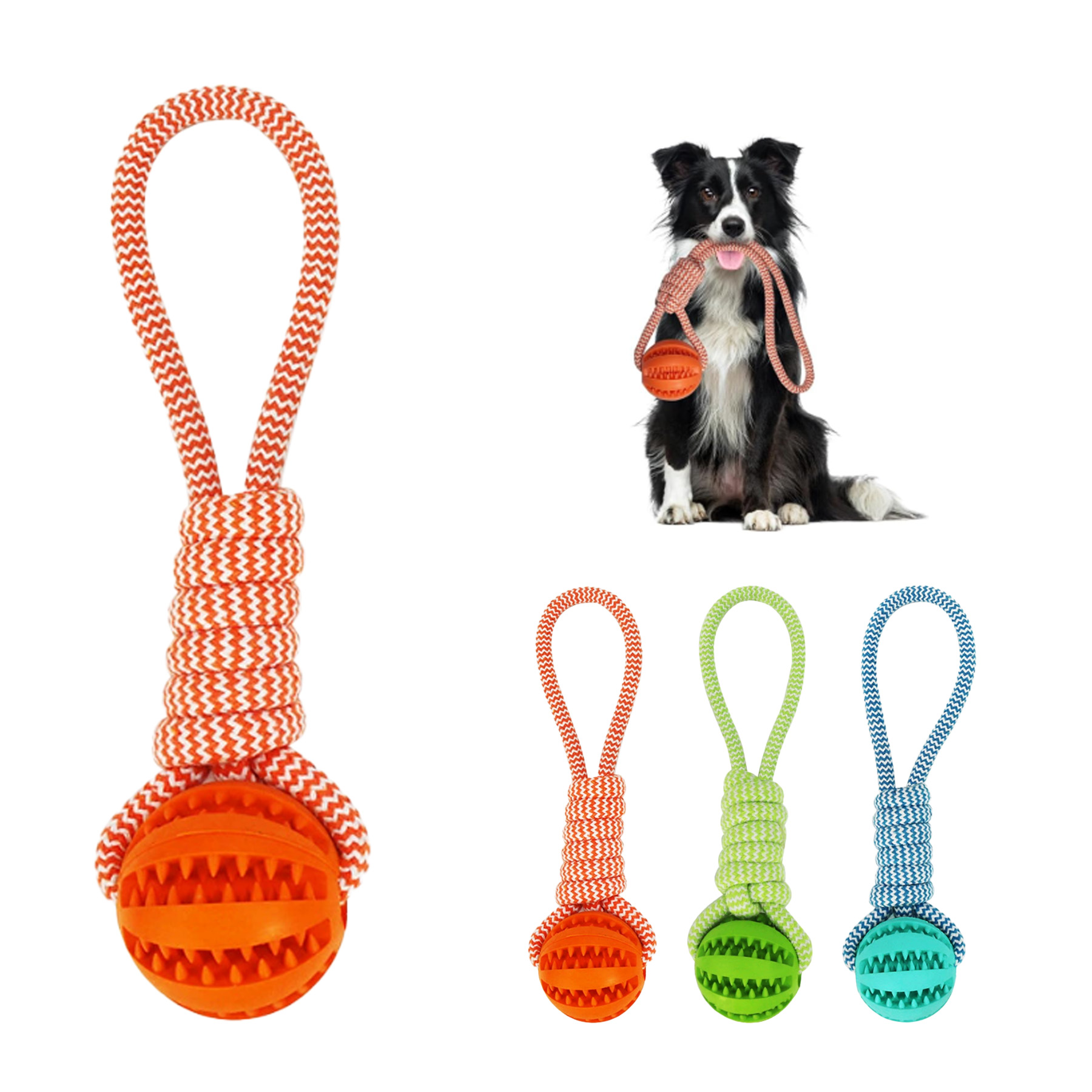 Pet Gnawing Rope Knot Toy Ball 3