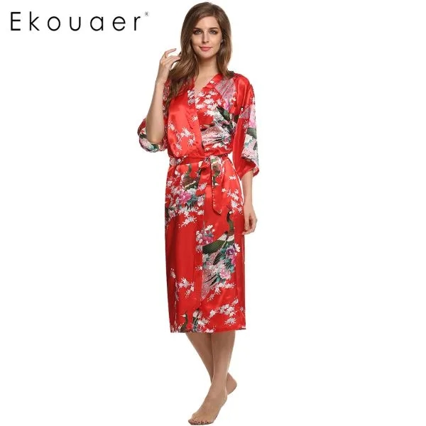 Women's Satin Kimono Robe 3