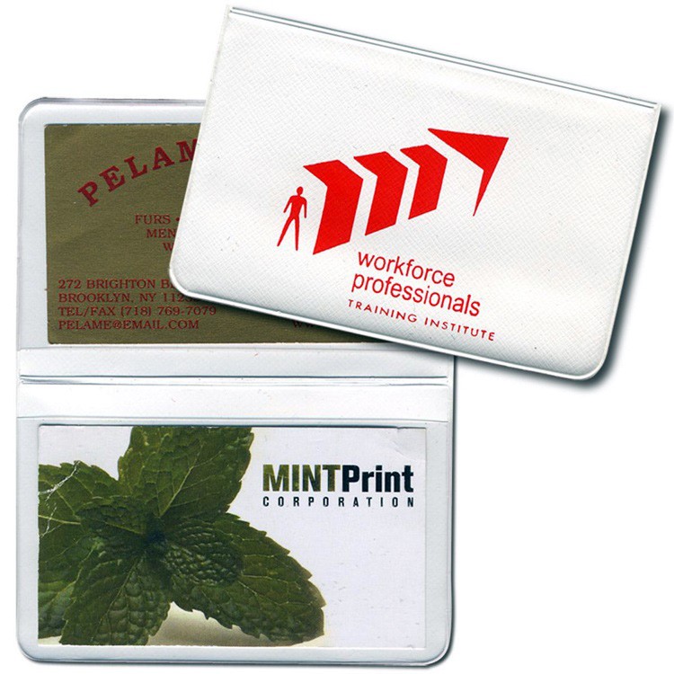 Card Case with 2 clear pockets 12