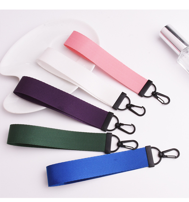 Colorful Nylon Wrist Strap Keychain To Prevent Loss 3