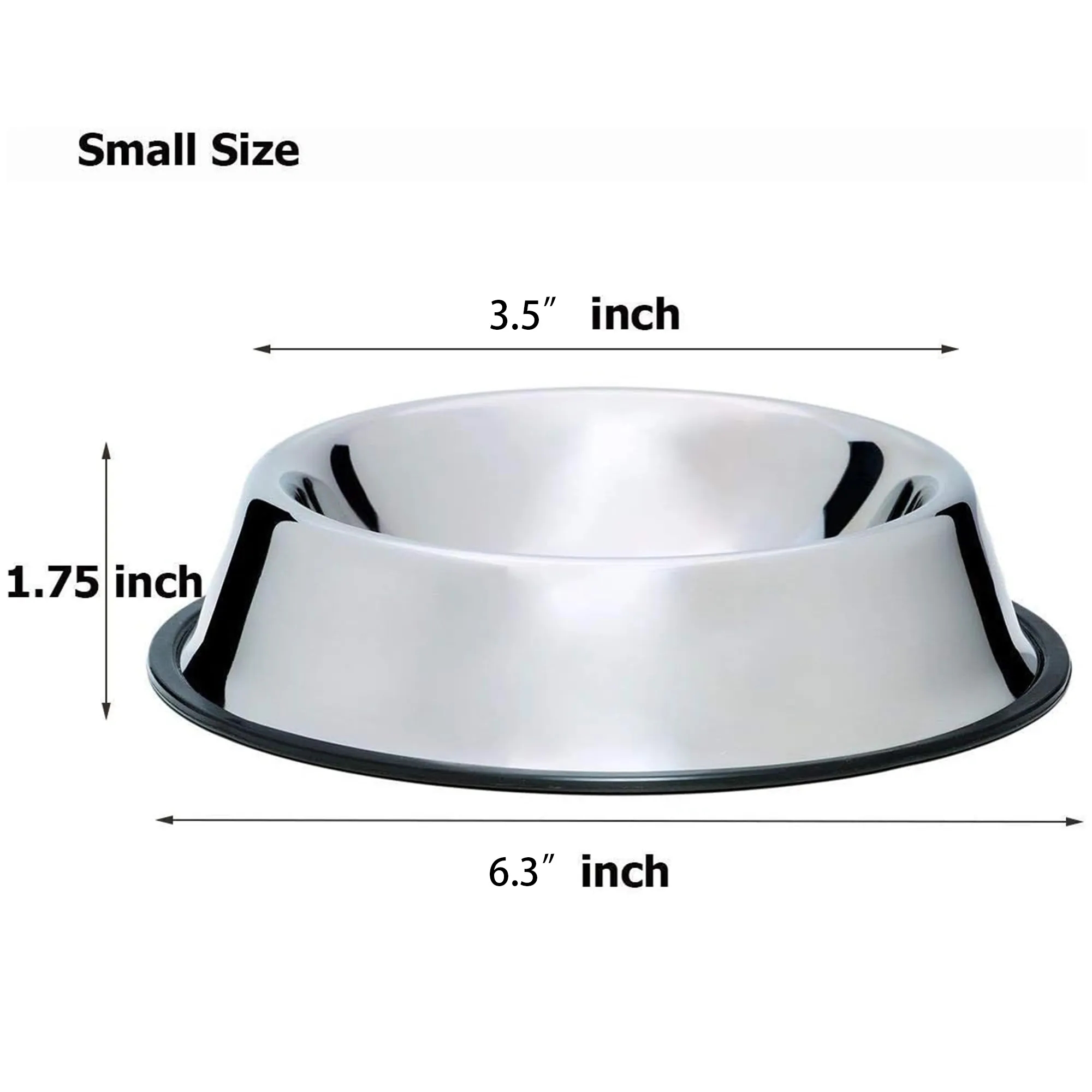 MOQ20 Stainless Anti-Slip Steel Dog Bowl 3