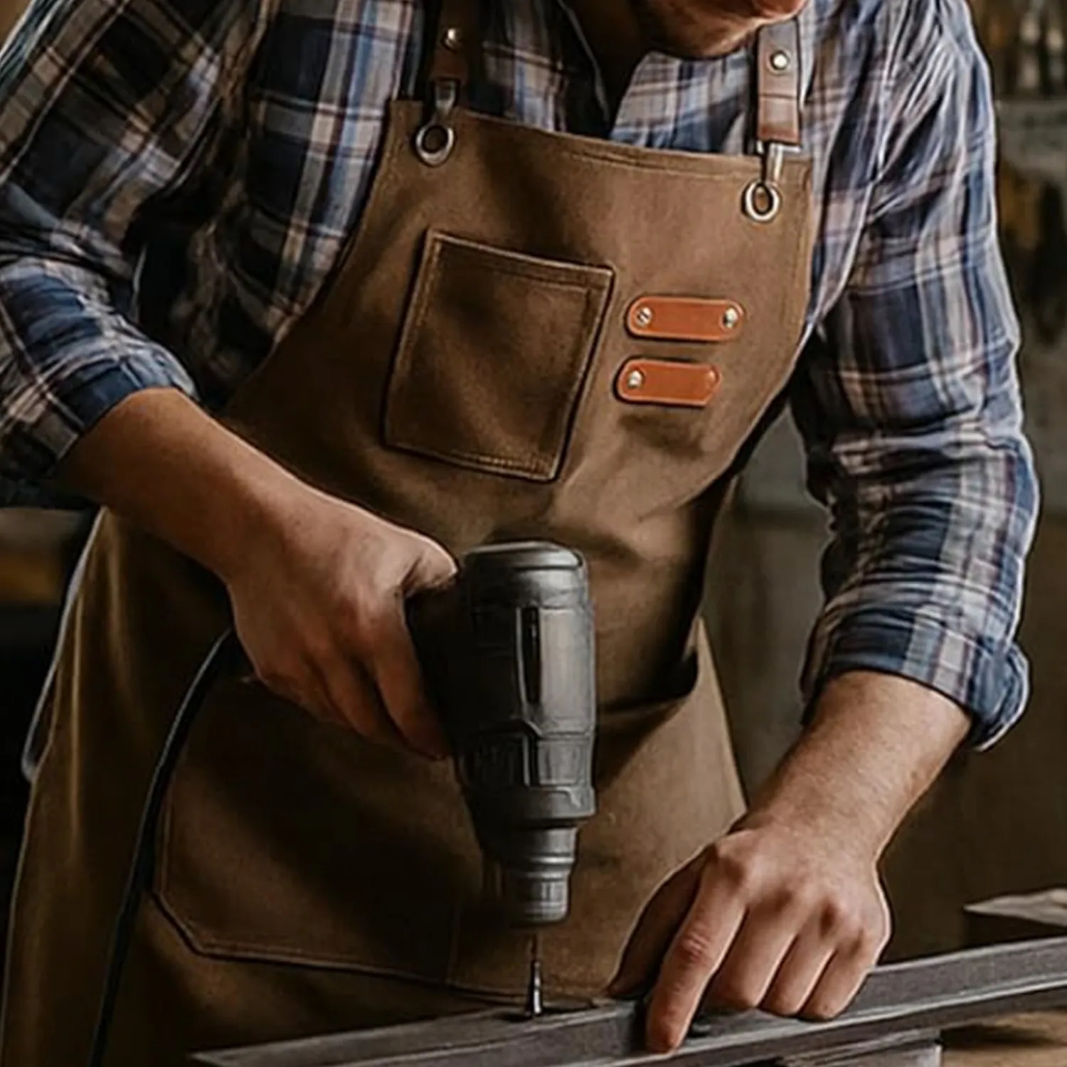 Canvas Apron with Tool Pockets 5