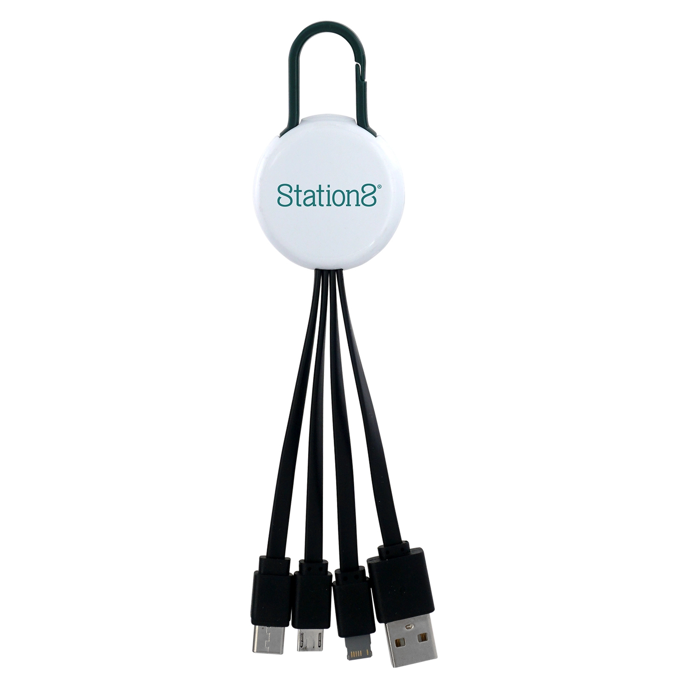 WHITE COLORFUL CLIP 3 IN 1 CHARGING CABLE 26