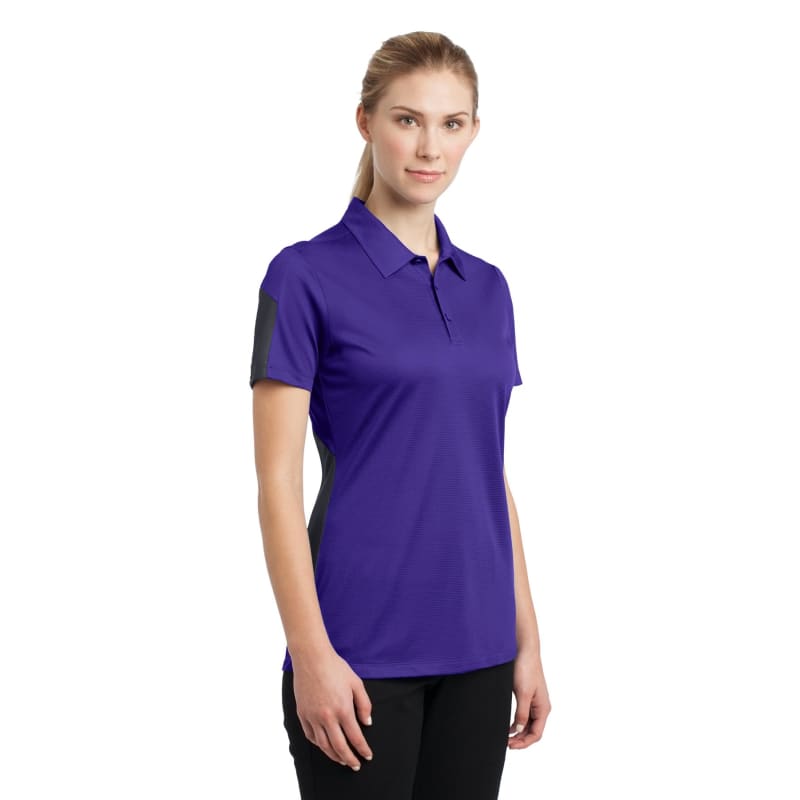 Sport-Tek Women's PosiCharge Active Textured Colorblock Polo. 21