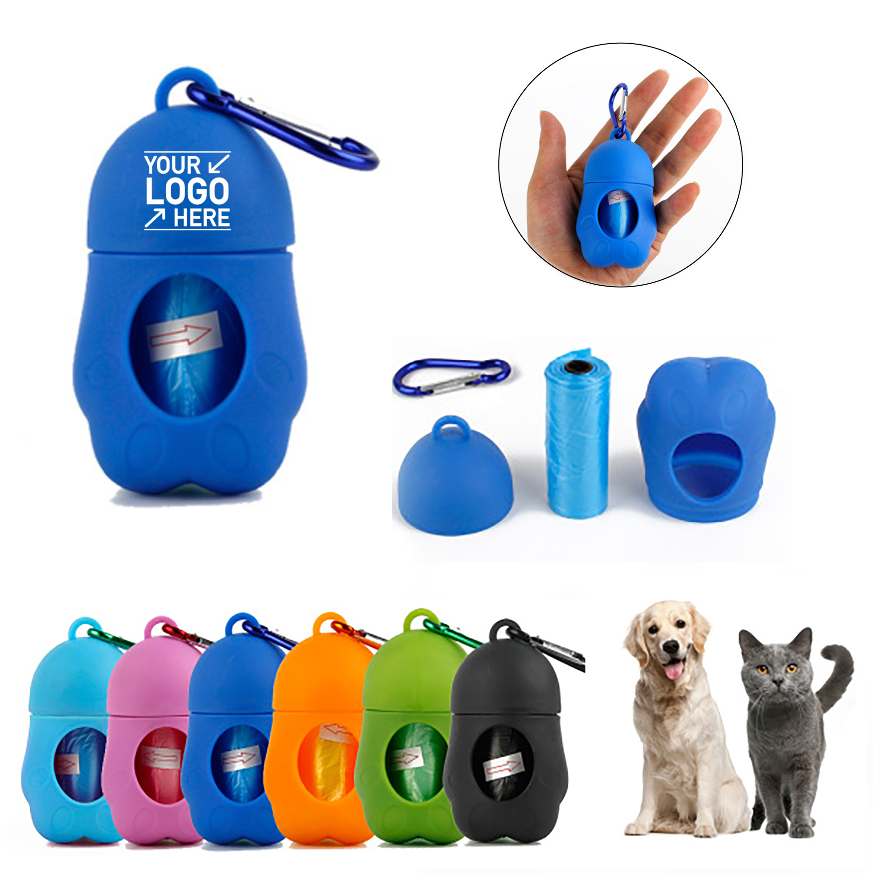 Feet Shape Portable Pet Garbage Bags 2