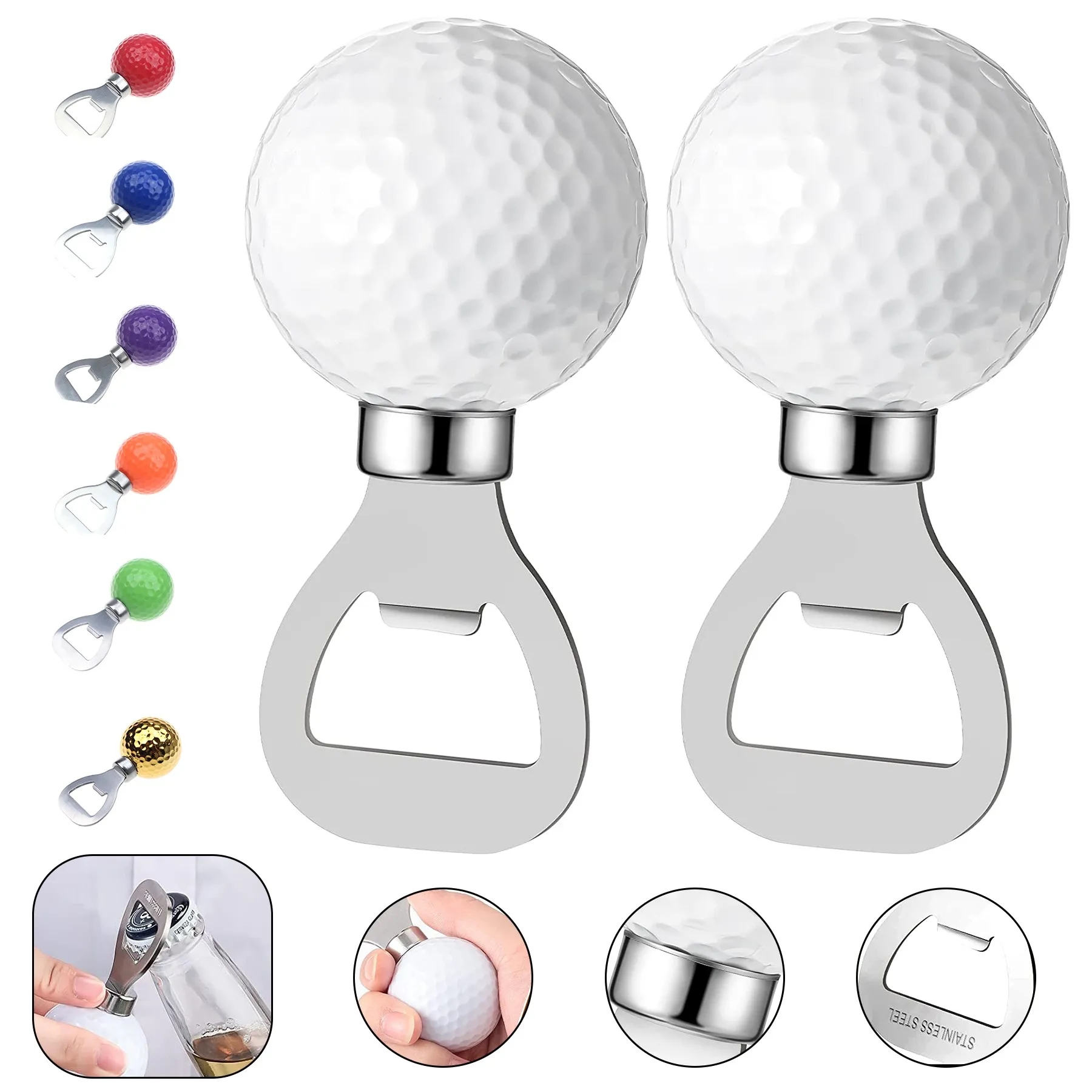 Golf Ball Shape Bottle Opener 2