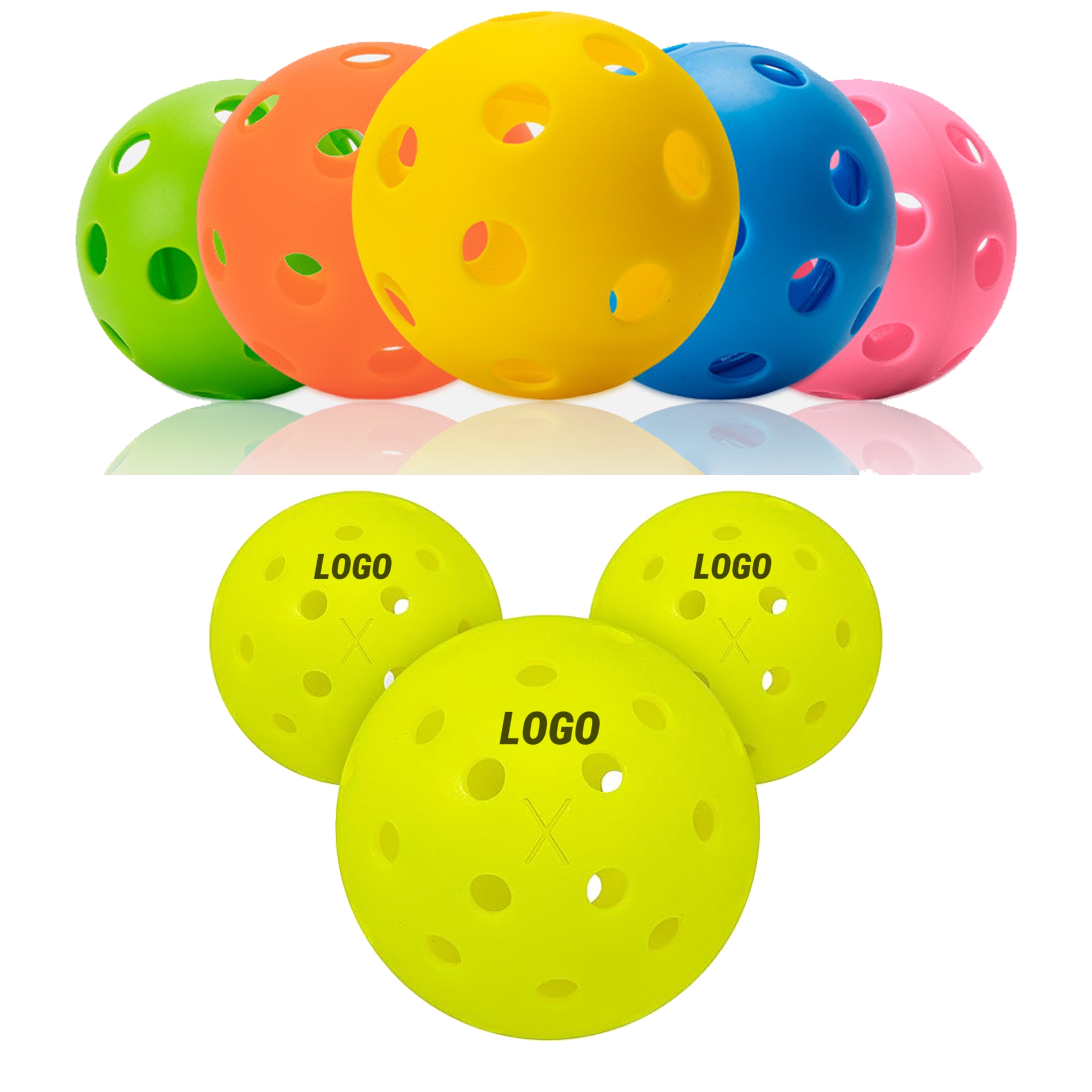 MOQ 10pcs x-40 74mm pickleballs 2