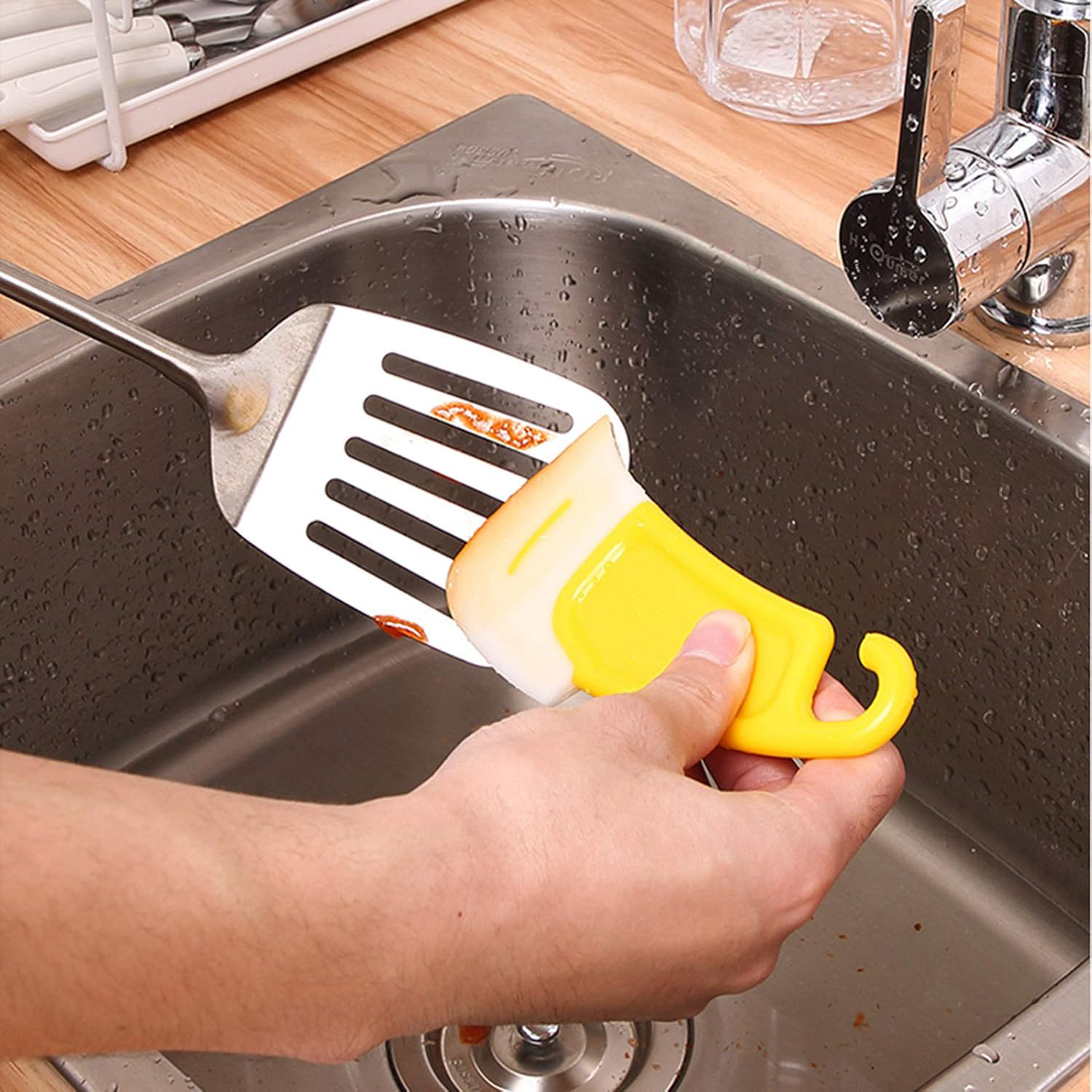 Silicone Spatula for Cleaning Dishes Pots Pans 2