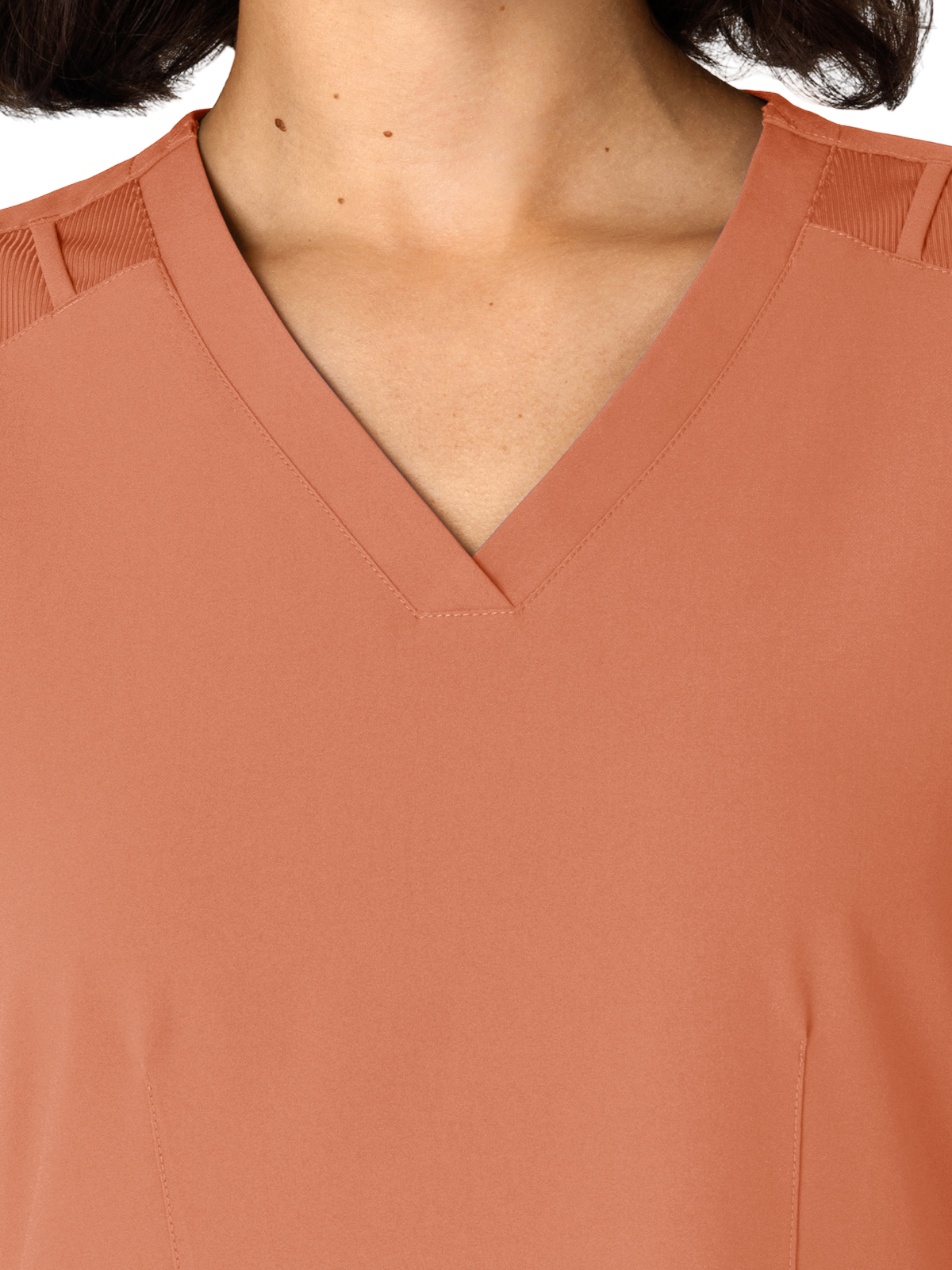 Wink - W123 - Women's Flex-n-Reach Side Panel V-Neck Top 17