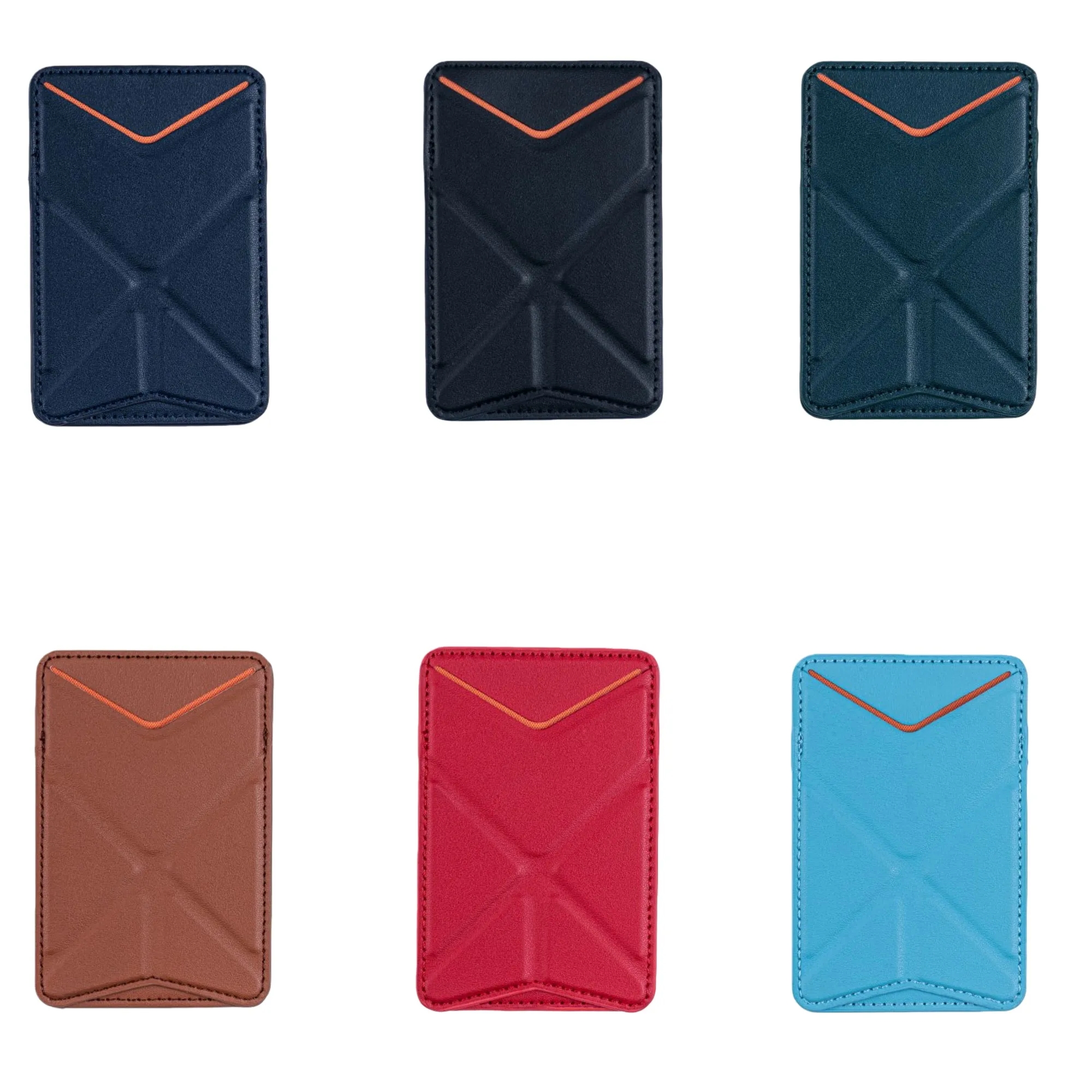 Leather MagSafe Foldable Wallet Kickstand Card Holder Stand 4