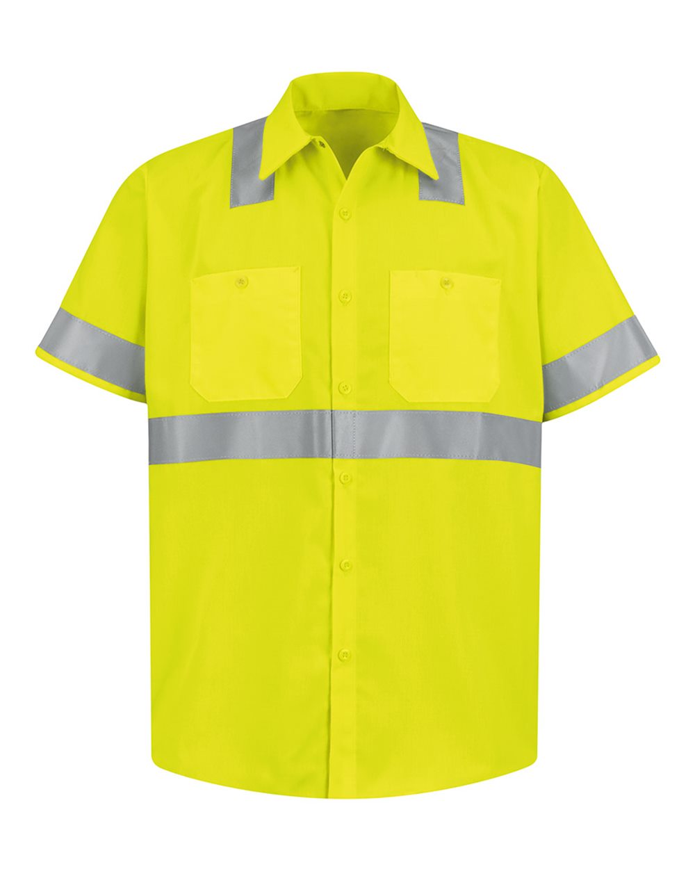 Men's Tall High Visibility Safety Short Sleeve Work Shirt - SS24HVT 2