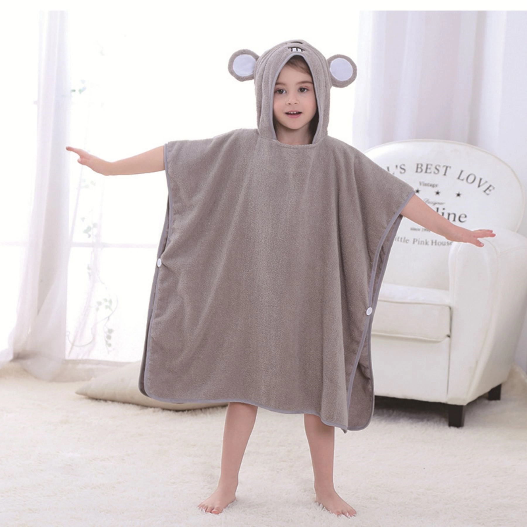 Kids Bath Pool Beach Towel Robe With Hood 7