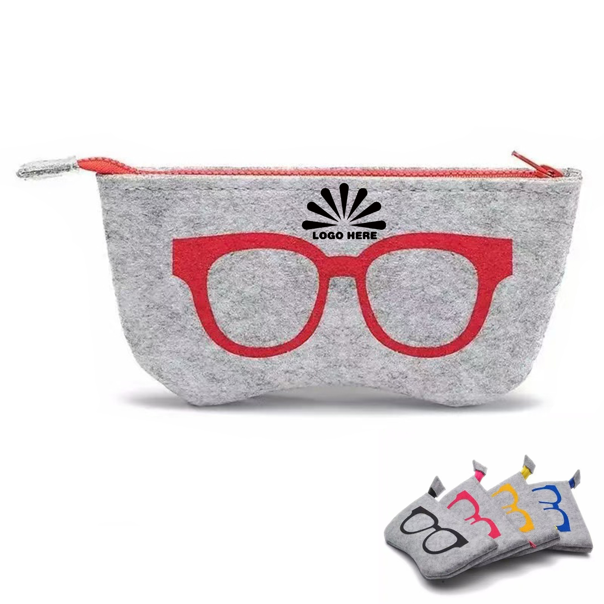 Thickened Felt Glasses Bag With Customizable Logo 2
