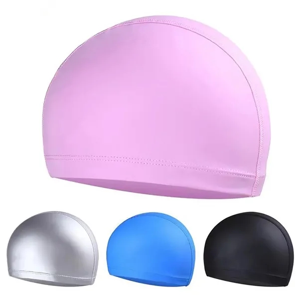 Custom logo PU Coating Swimming Cap 3
