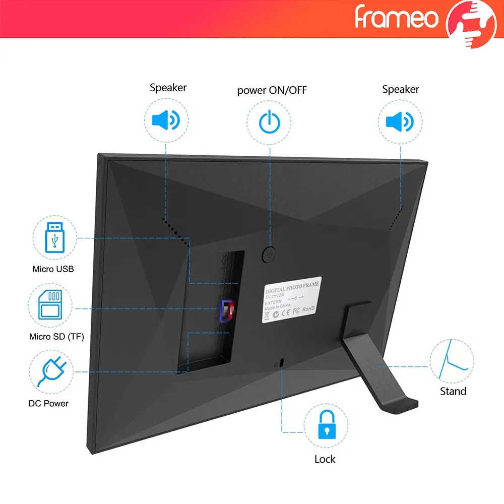 WiFi 10.1" Digital Picture Frame with 1280x800 Resolution 8