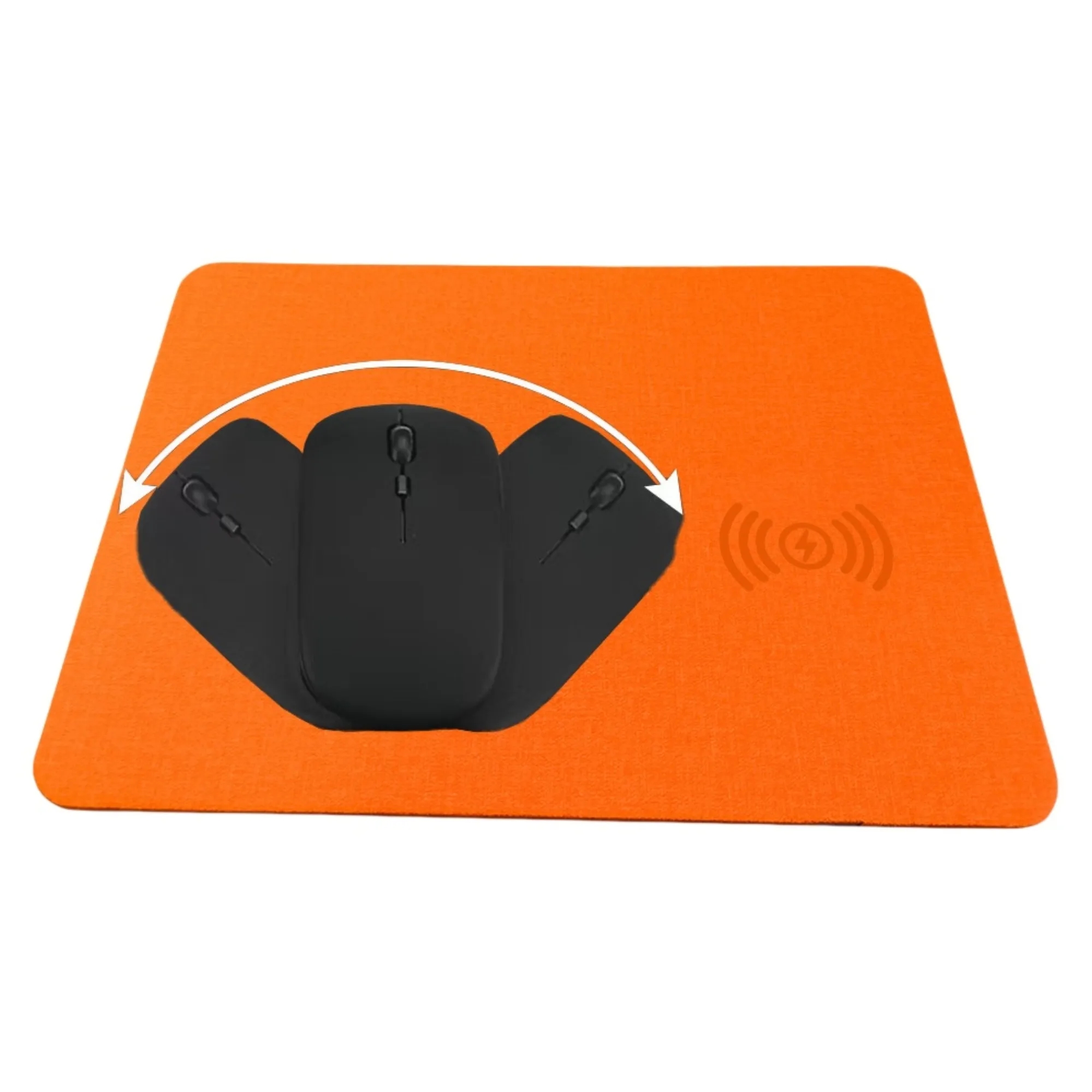 Leather Mouse Pad With Wireless Charging 4