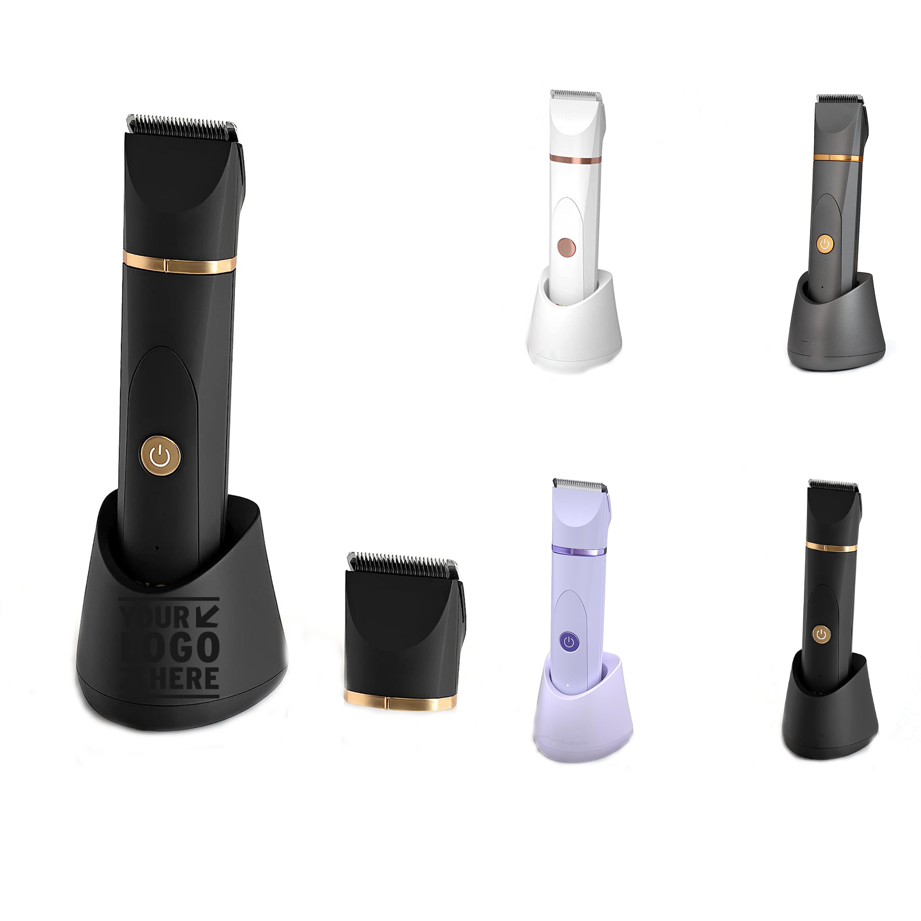 Replaceable Ceramic Blade Heads USB Recharge Waterproof Male Electric Groin Hair Trimmer 2