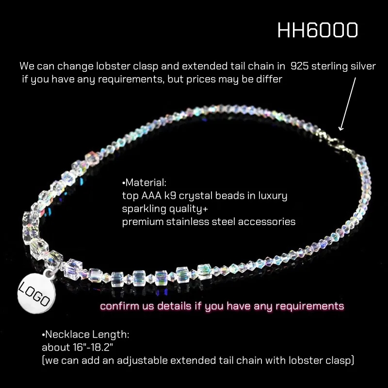 Beaded Crystal Necklace and Bracelet Jewelry Gift Set 4