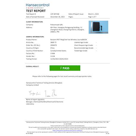 Reclaim  RPET MagClick Fast Wireless Journal 109