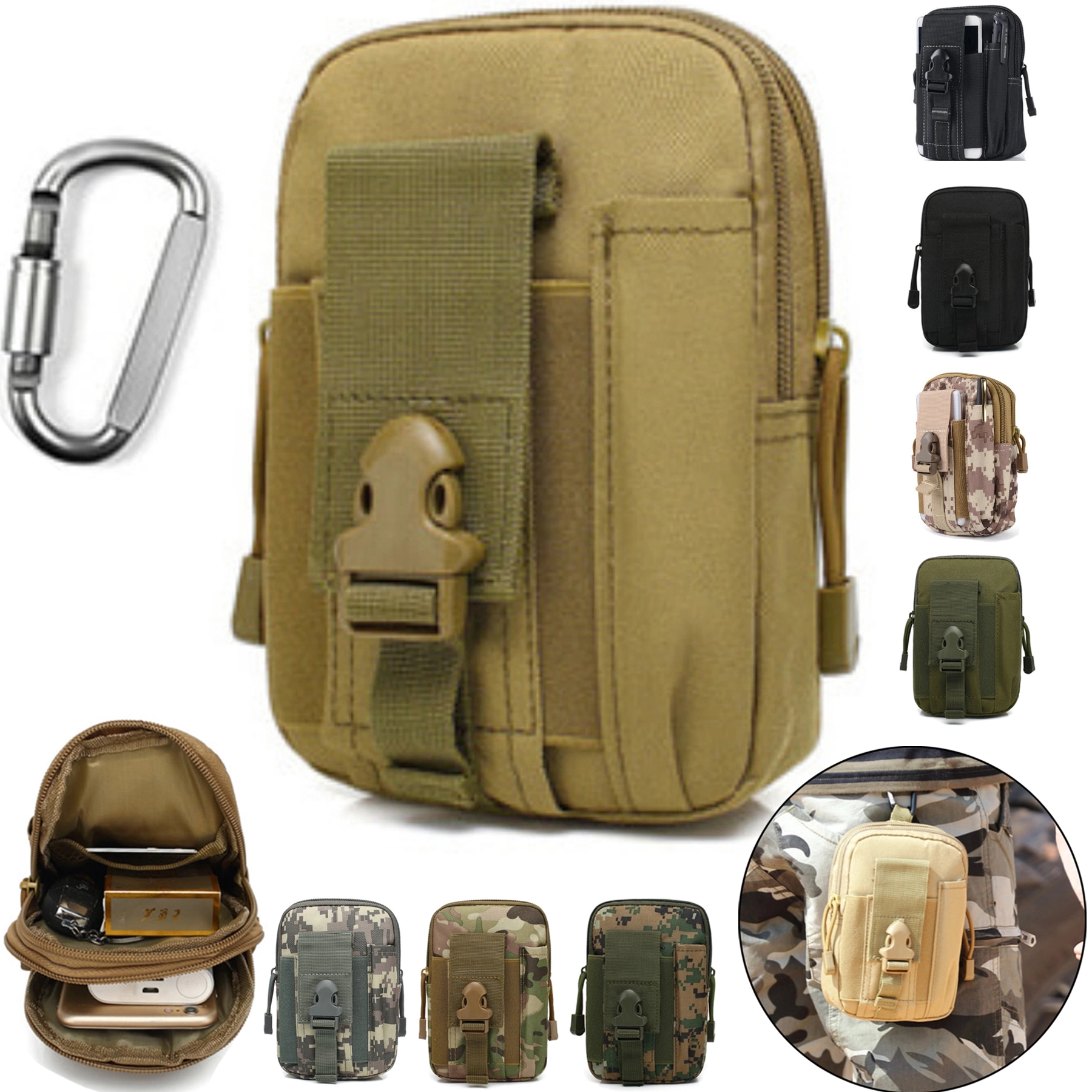 Multifunction Tactical Molle Tools Waist Bag with Hook 3