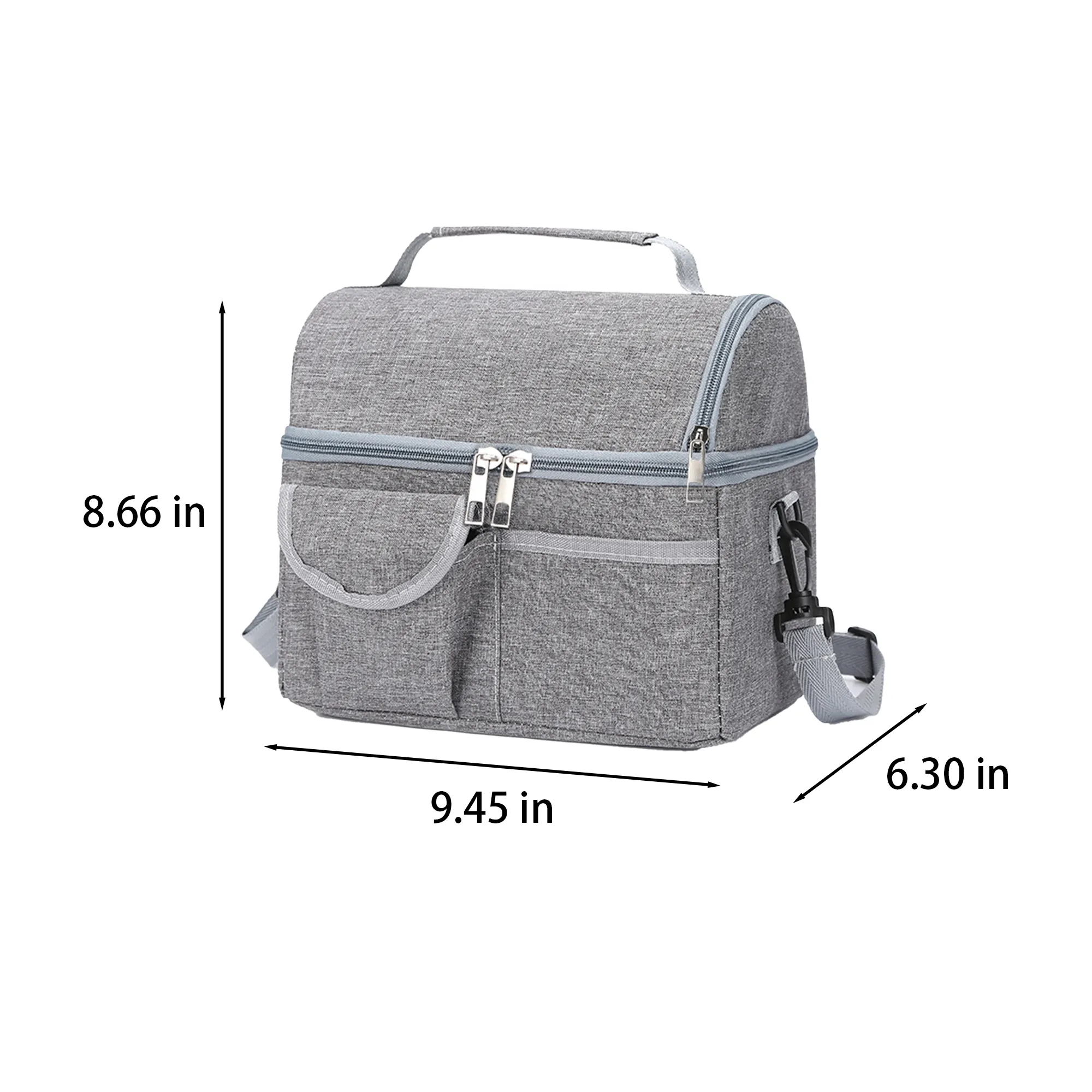 Large Double-Layer Aluminum Foil Insulated Tote Bag 7