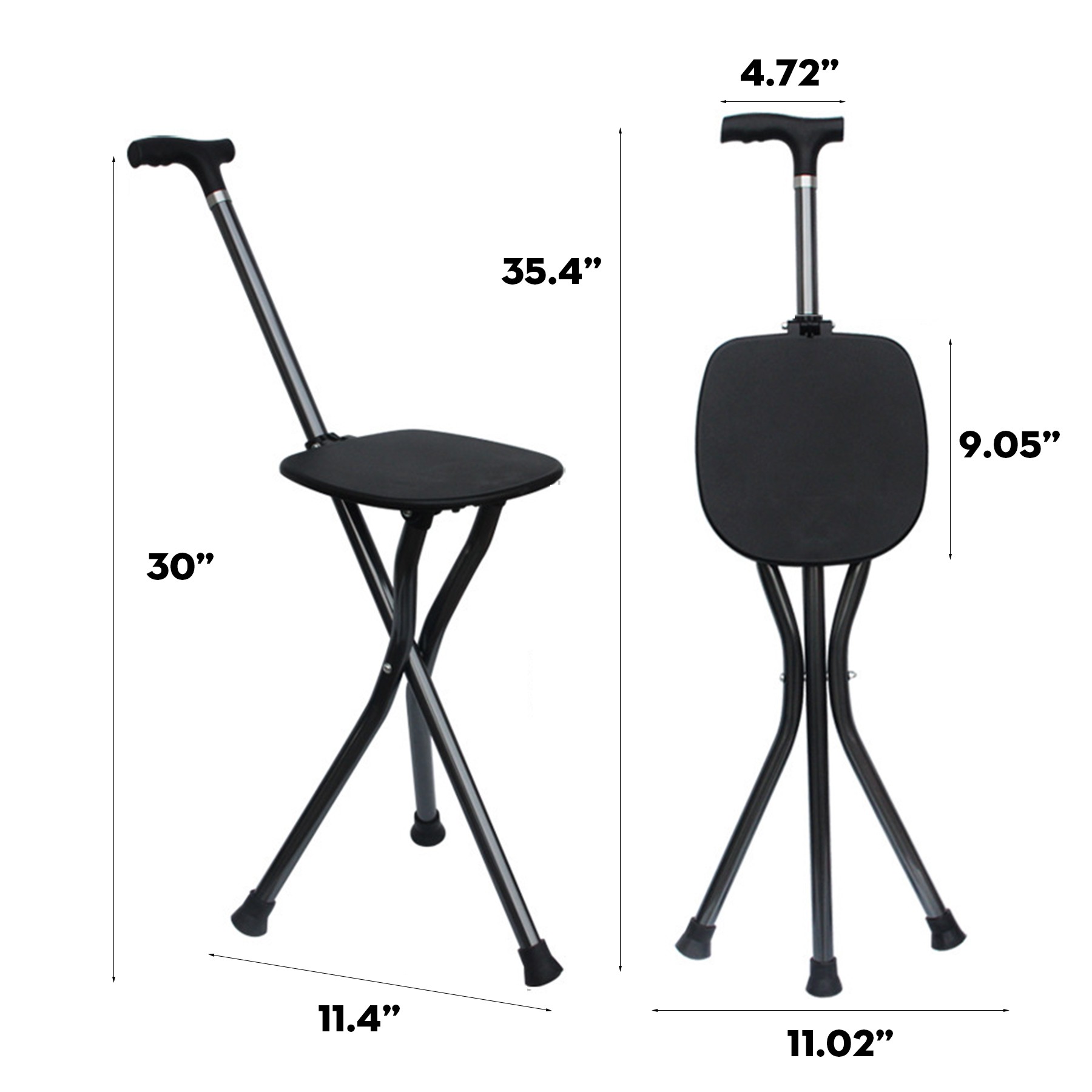 Walking Stick With Folding Chair 2