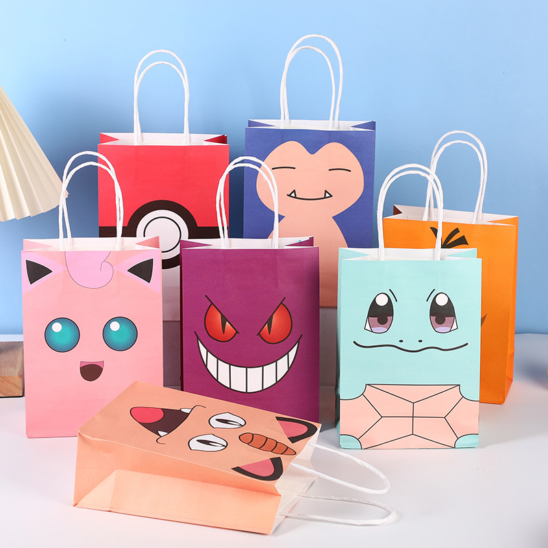Colorful Kraft Paper Shopping Gift Tote Bag 1