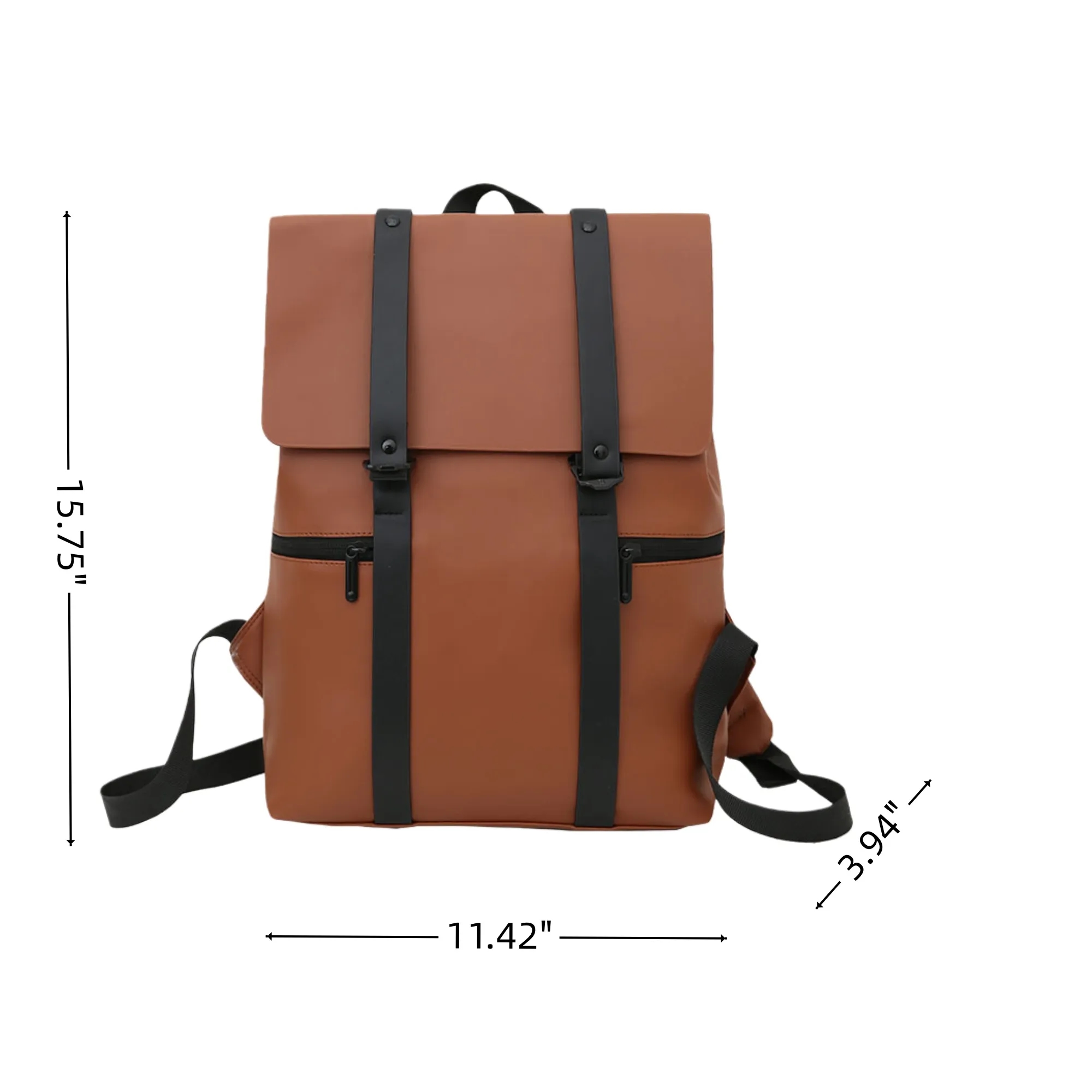 15" PU Leather Roadster Laptop Business Backpack Recycled 1