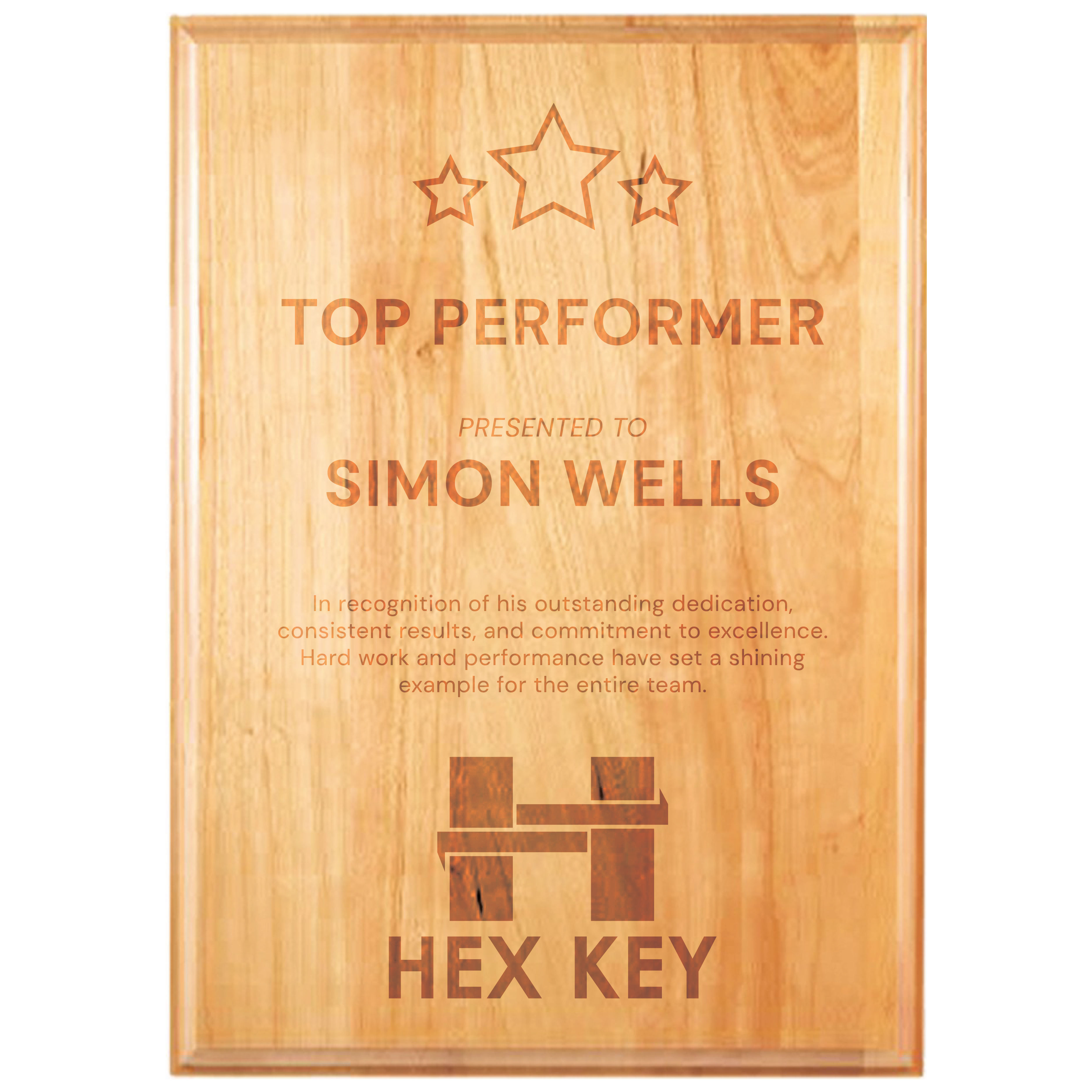 5" x 7" Genuine Cherry Plaque