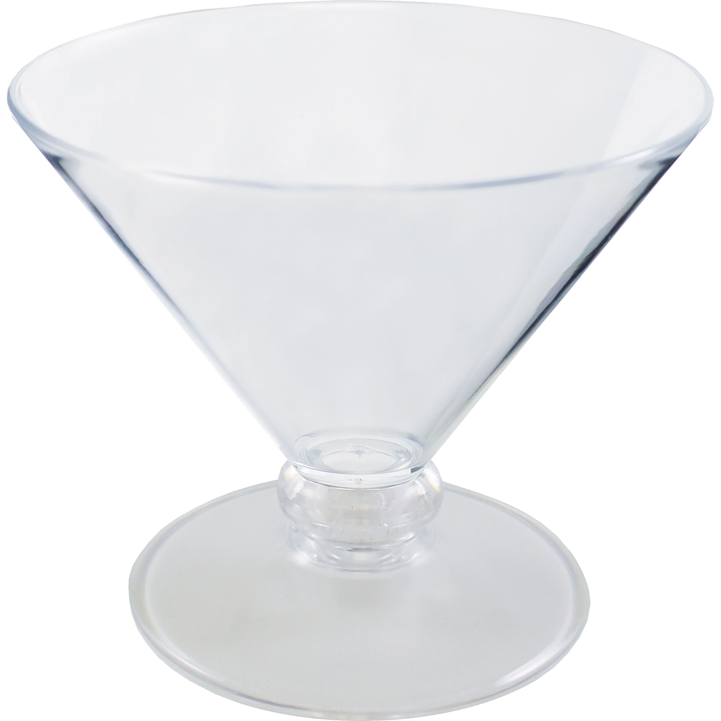 7oz Short Stem Plastic Martini Glass with Your Choice of Base Color 4