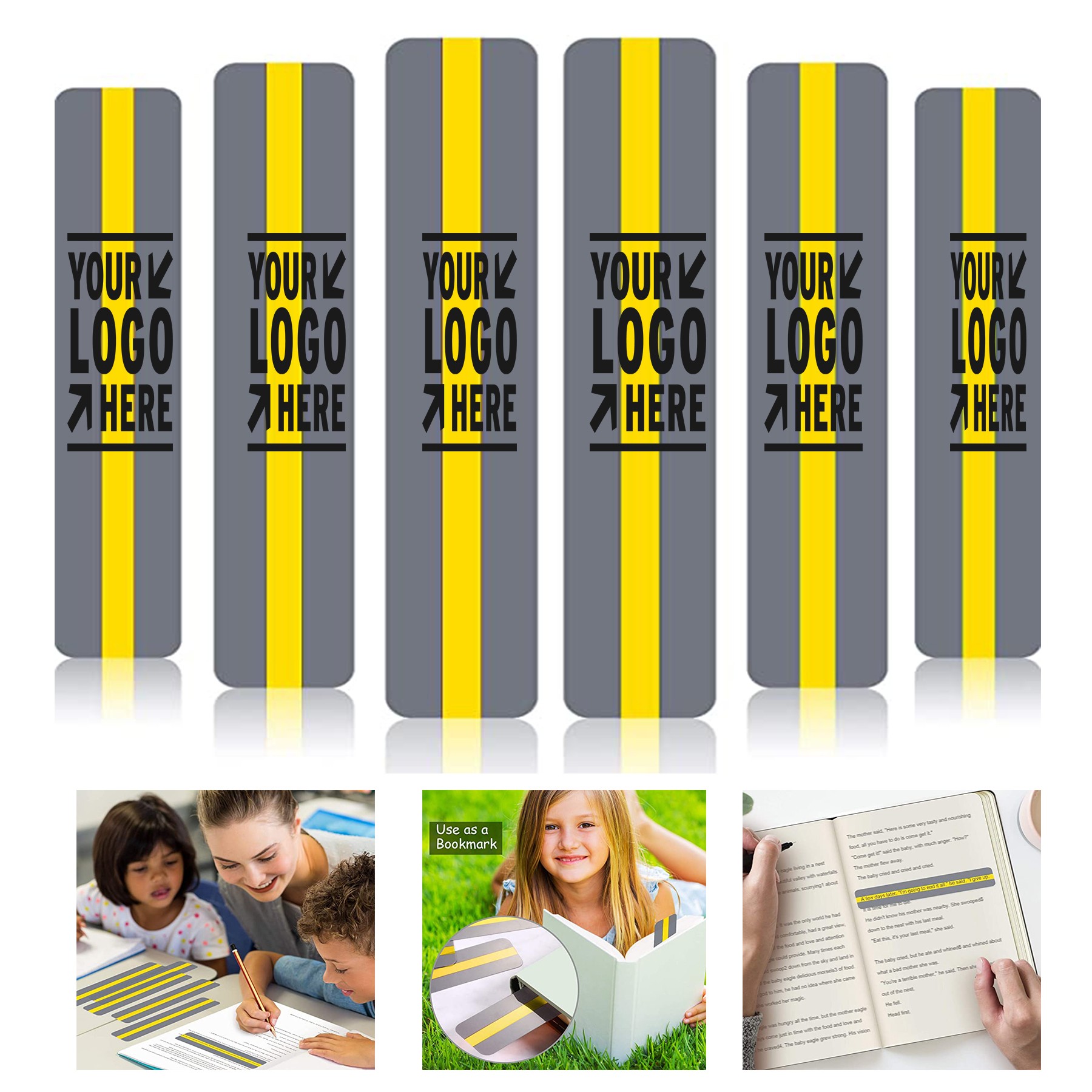 7.48 x 1.26 x 0.08 Inches Color Reading Guide Bar Bookmark 1