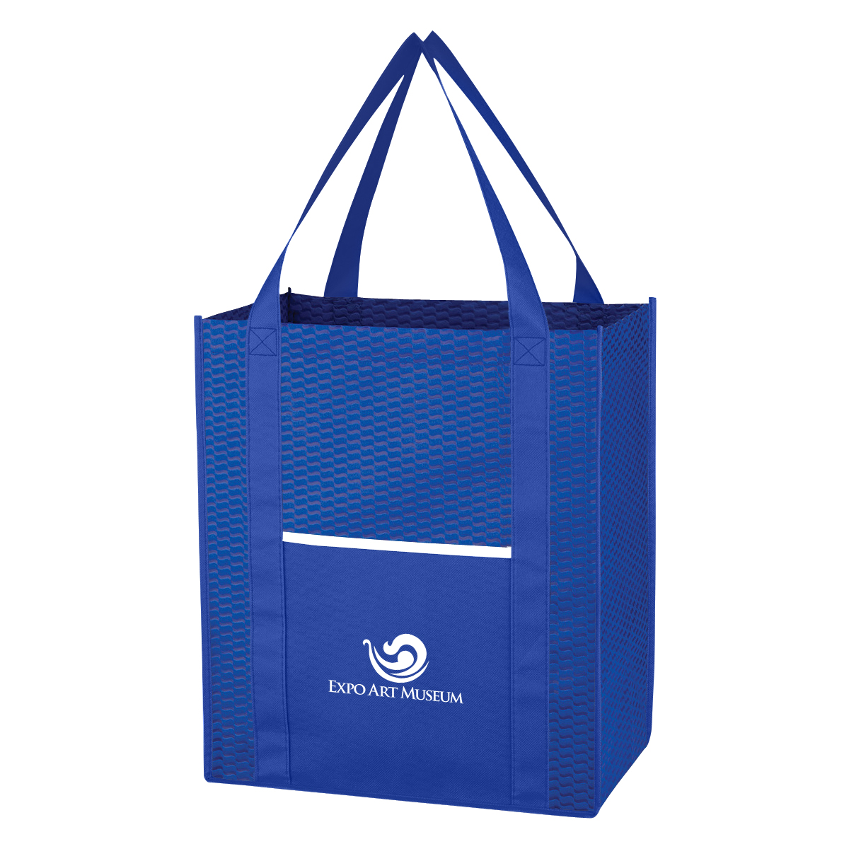 Non-Woven Wave Shopper Tote Bag 17