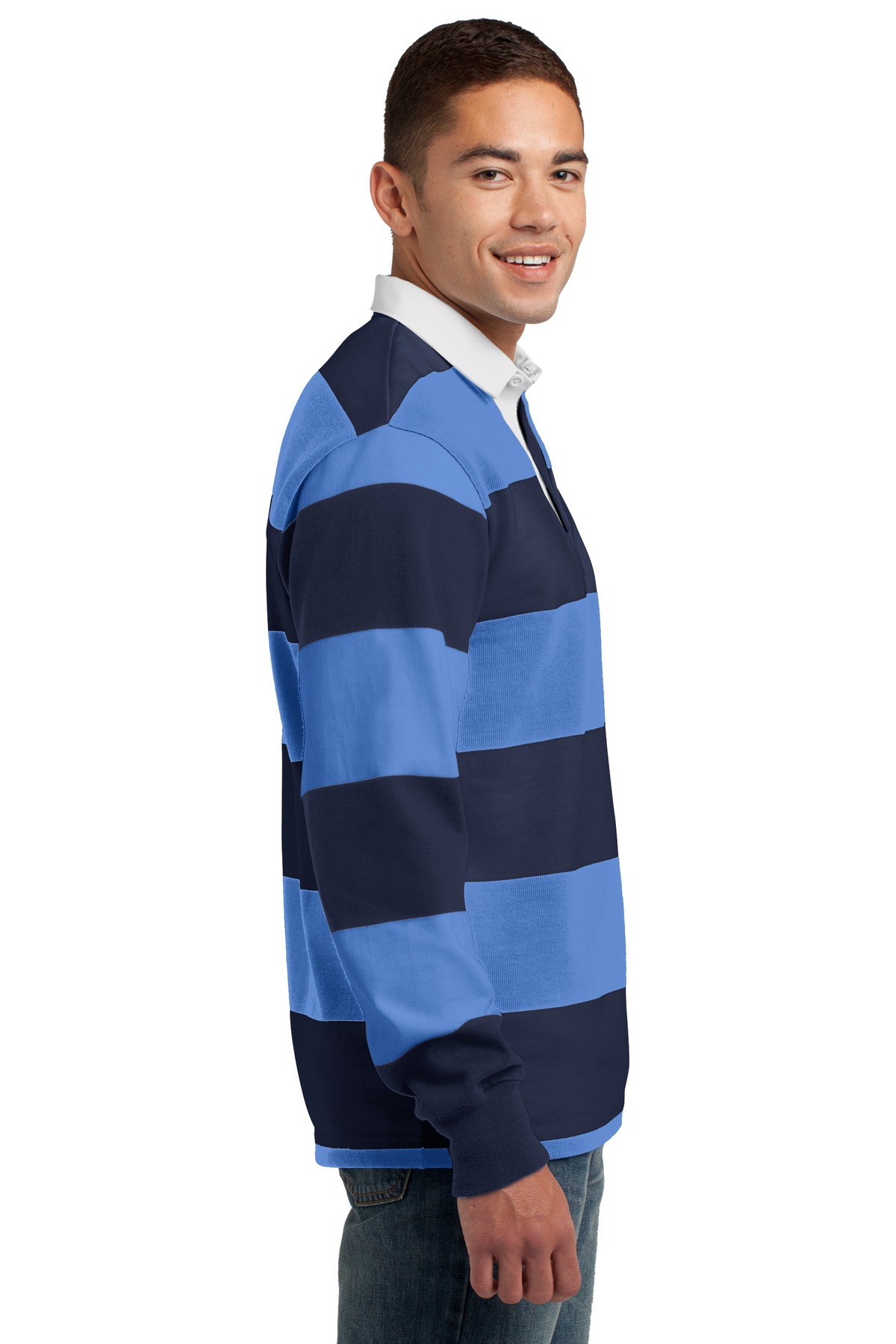 Sport-Tek Classic Long Sleeve Rugby Polo. ST301 20