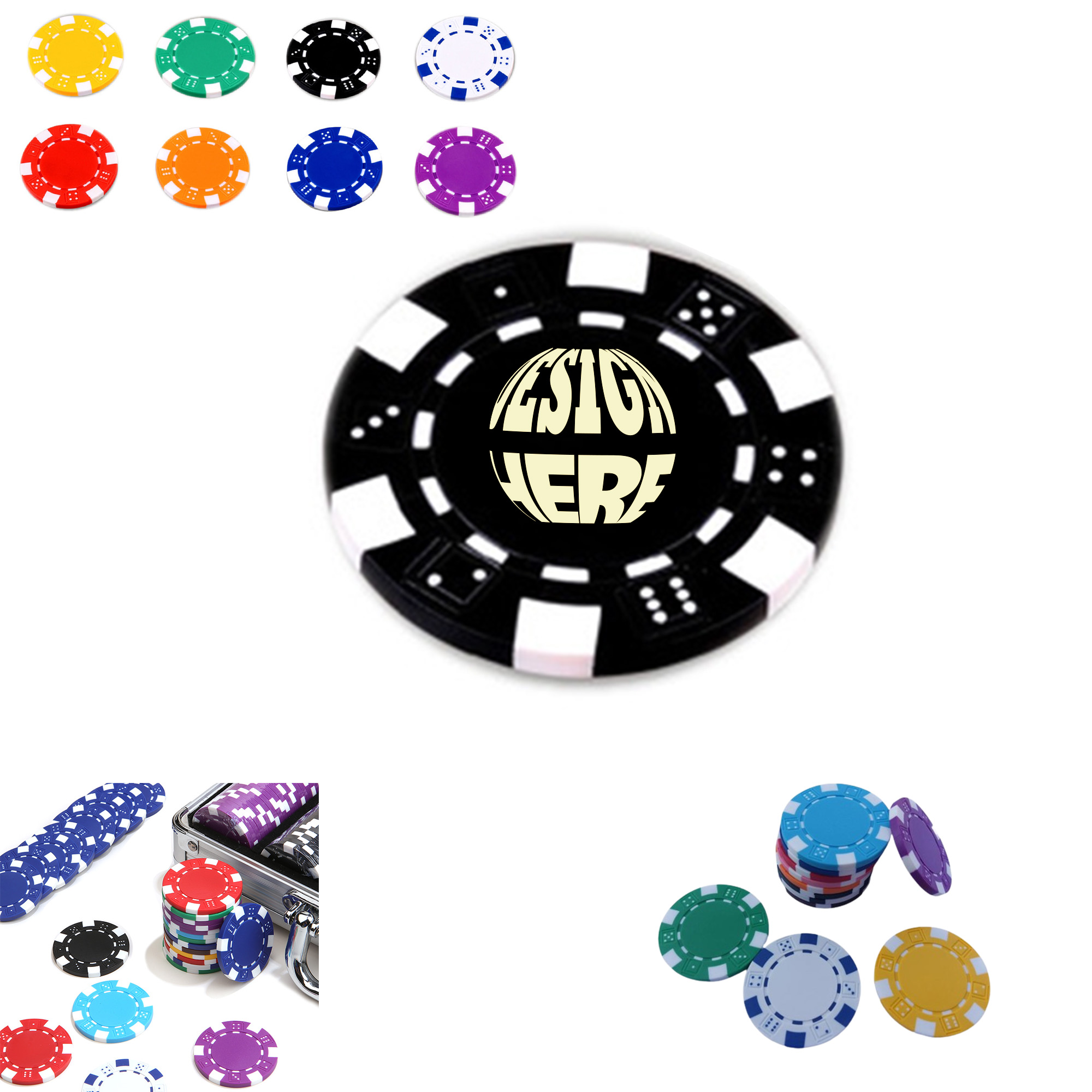 Custom Casino Style Clay Dice Poker Chip MOQ100 7